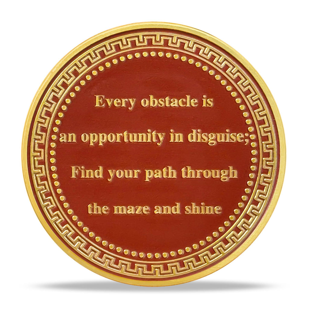 Encouragement to Find A Way in The Chaos of Life Labyrinth Light Motivational Challenge Coins mysite