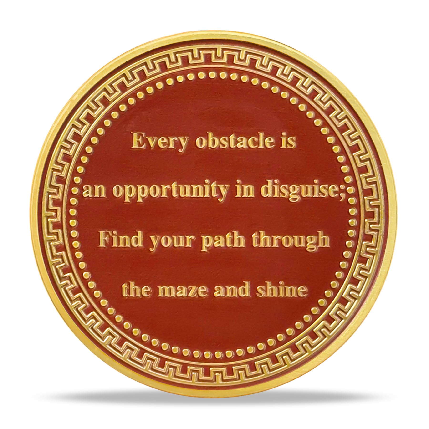 Encouragement to Find A Way in The Chaos of Life Labyrinth Light Motivational Challenge Coins mysite