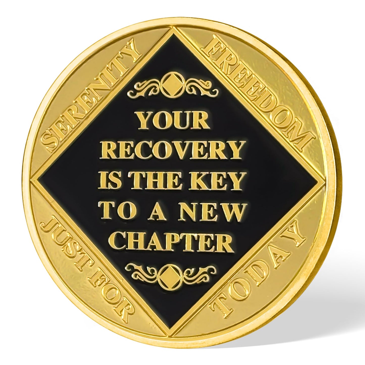 The Key to A New Chapter AA Sobriety Coin mysite