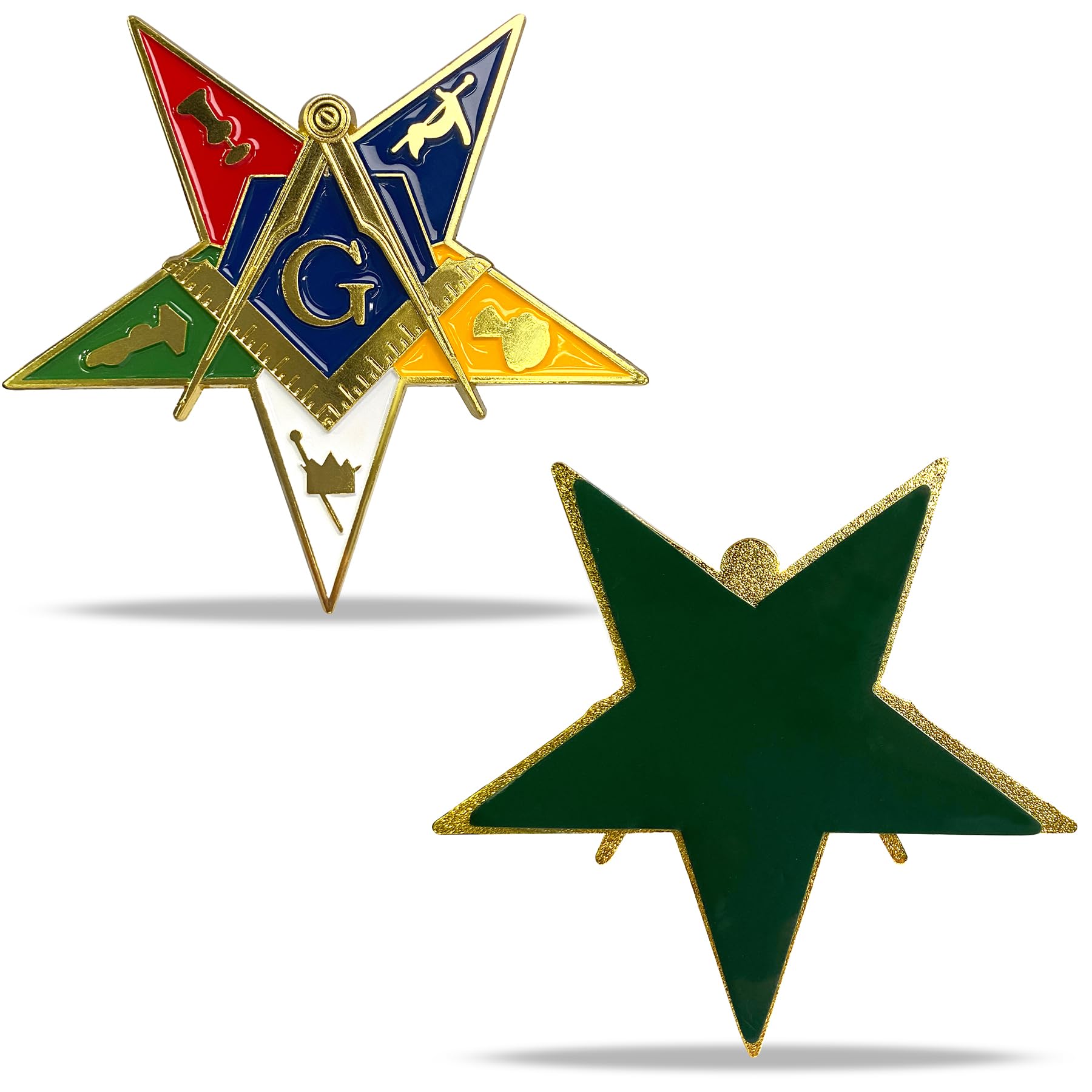 Masonic Pentagram Freemason Collectible Five-Pointed Star Badge Car Emblem mysite