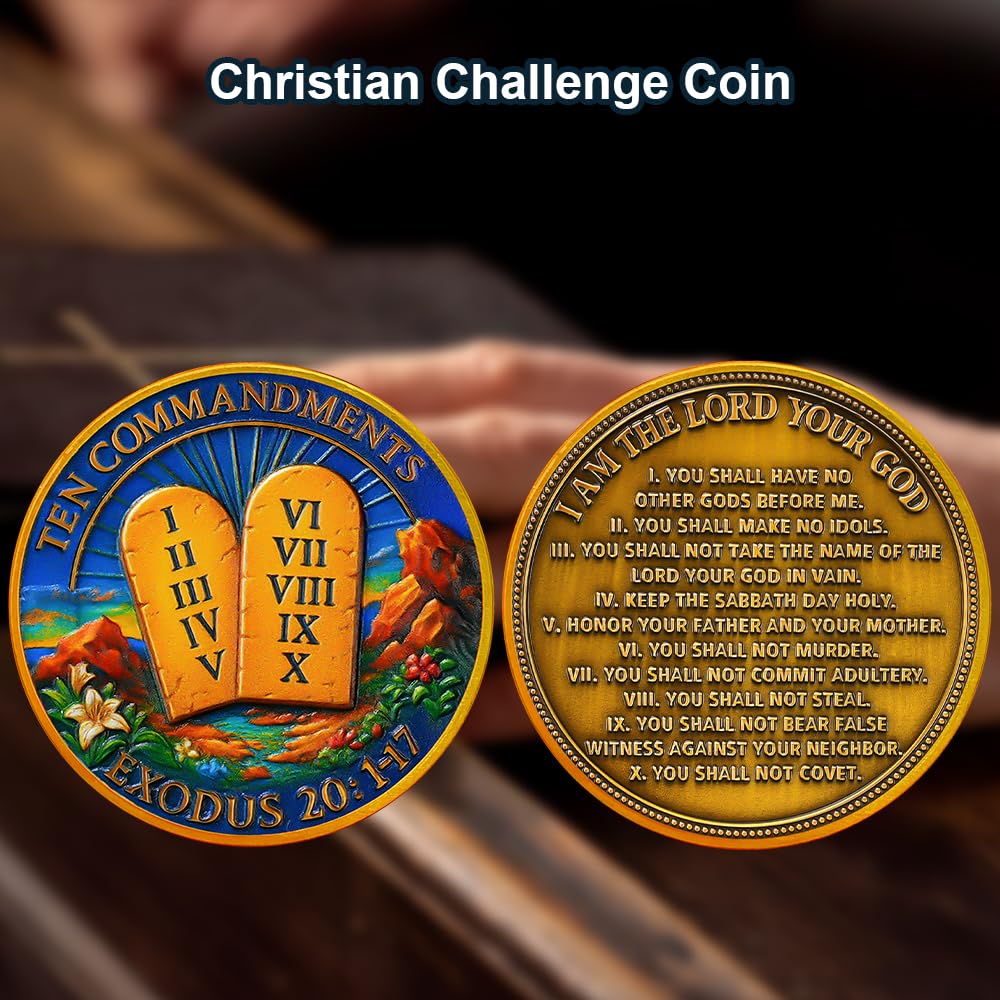 I Am The Lord Your God Ten Commandments Christian Challenge Coin mysite