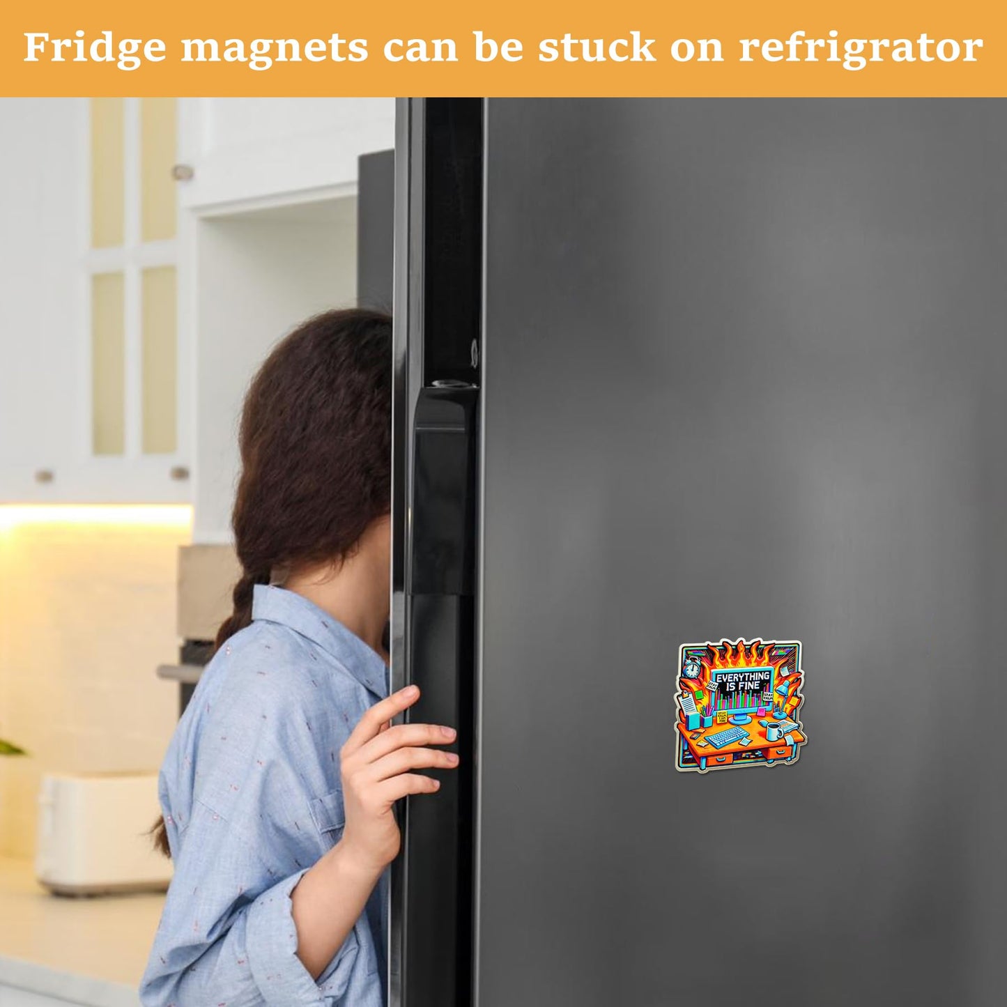 Emotional Support Everything is Fine Dumpster Fire Fridge Magnets mysite