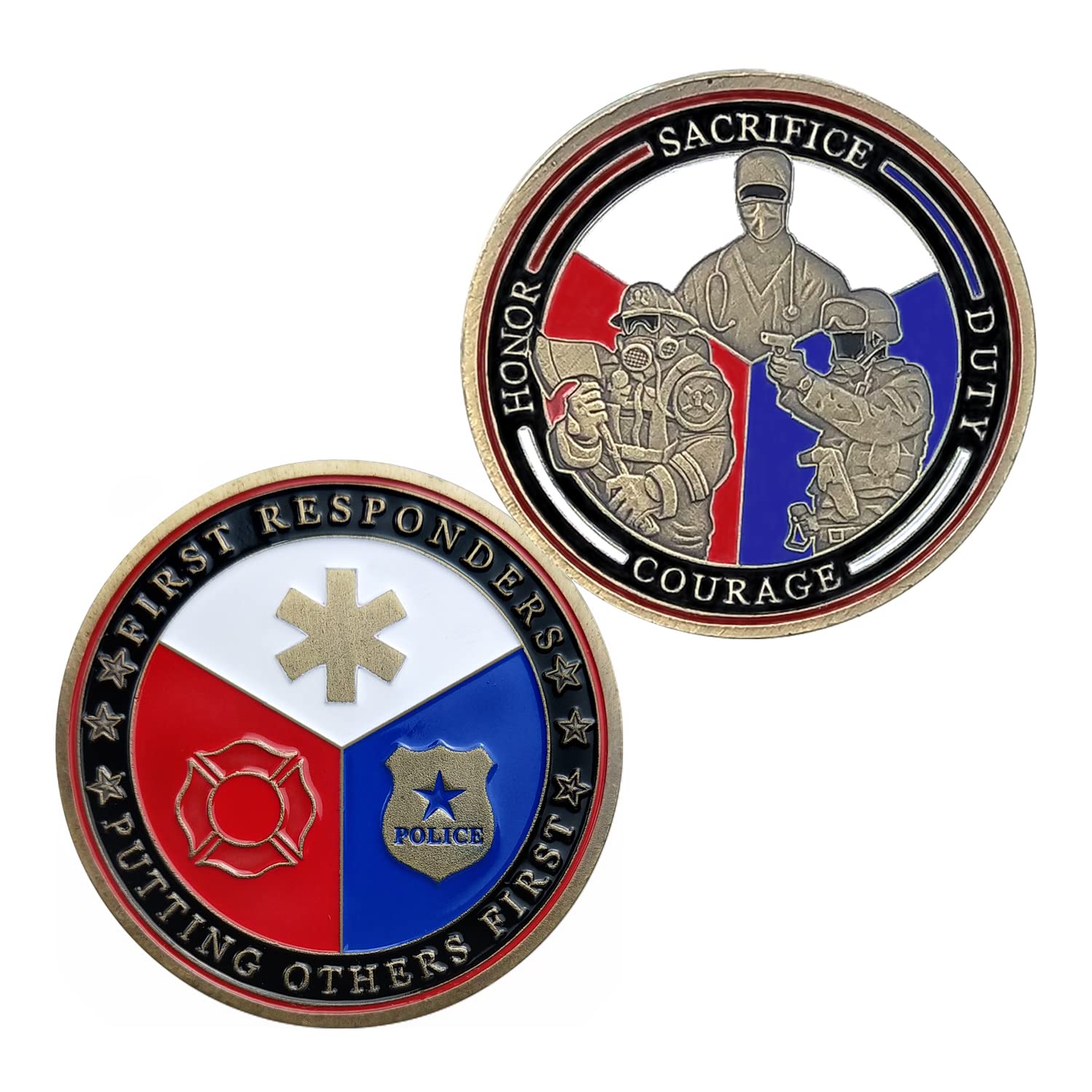 First Responders Challenge Coin Thank You Gifts Support Police Firefighter EMS Heroes mysite
