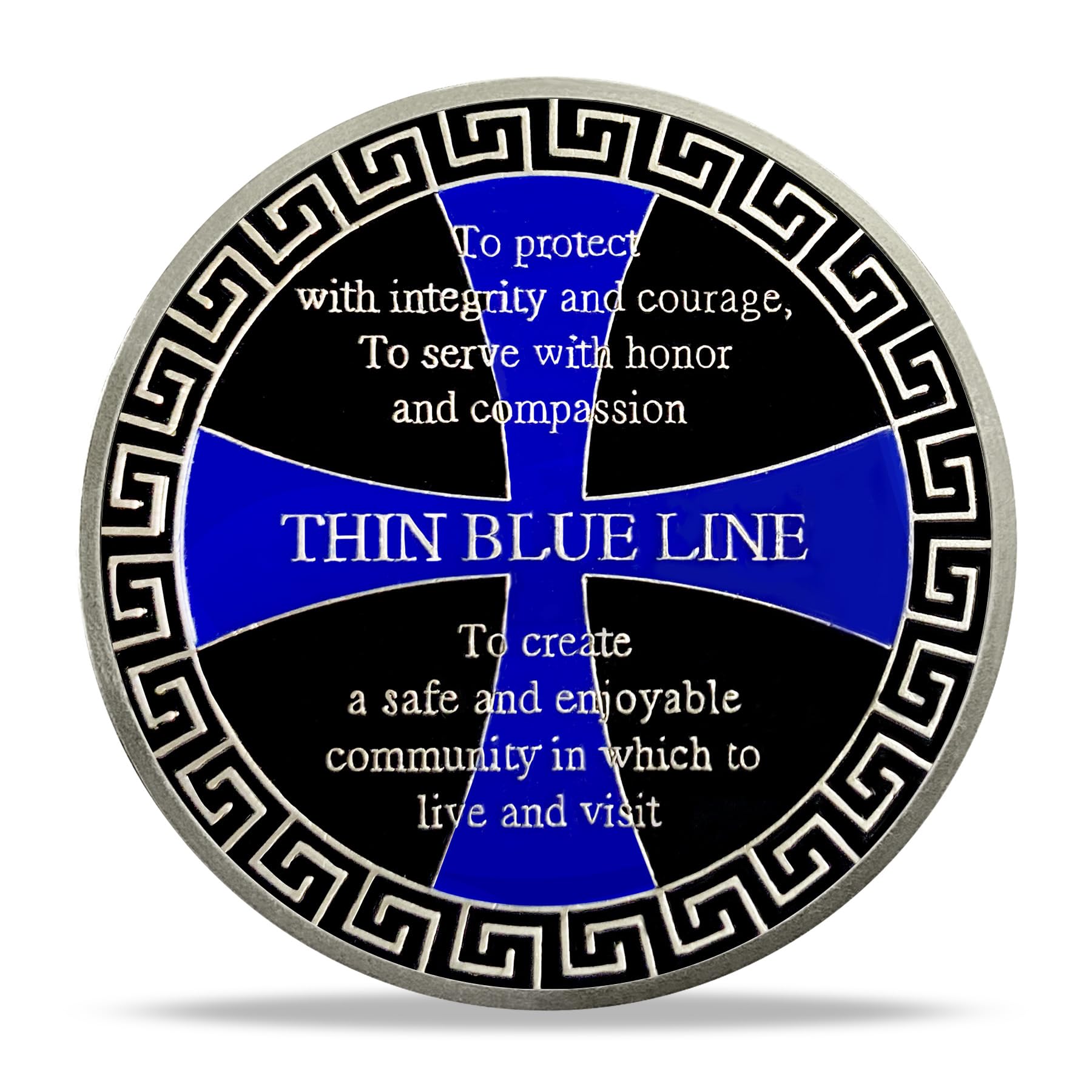 Law Enforcement Officers Thin Blue Line Police Challenge Coin mysite
