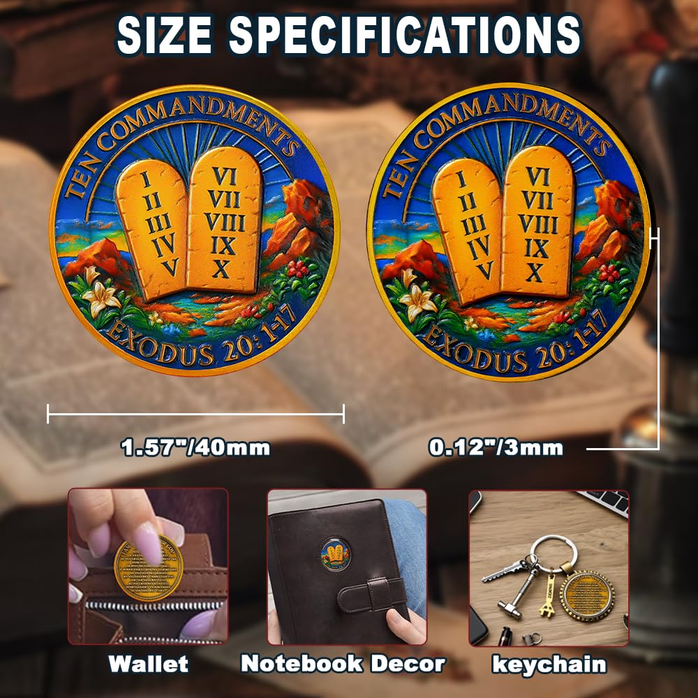 I Am The Lord Your God Ten Commandments Christian Challenge Coin mysite