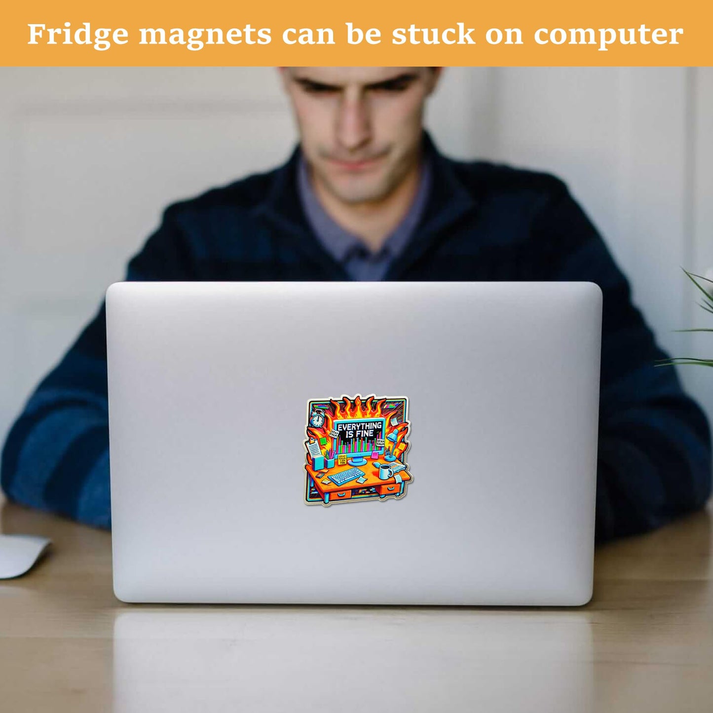 Emotional Support Everything is Fine Dumpster Fire Fridge Magnets mysite