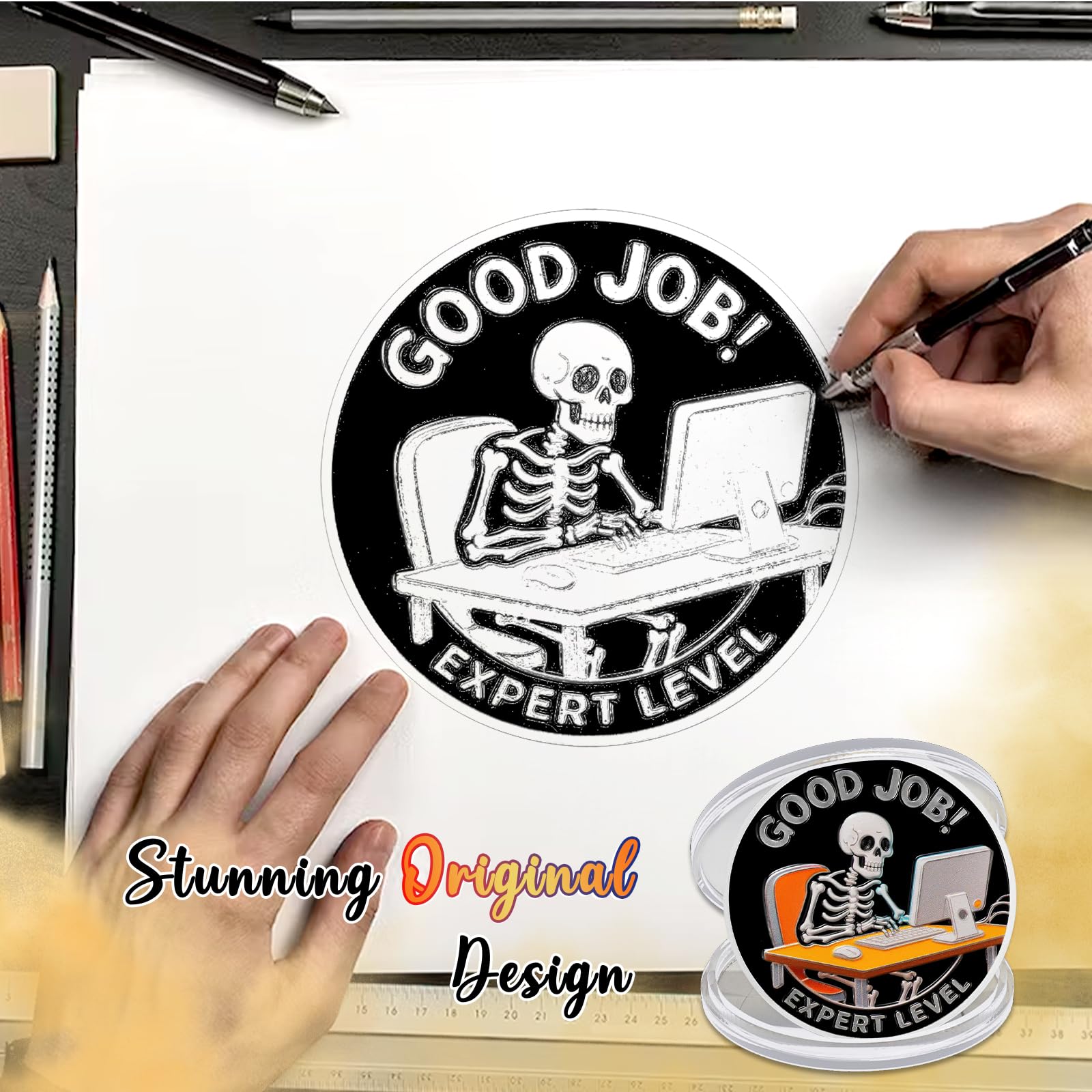 Everything's Fine Stress Relief Humorous Motivational Coin mysite