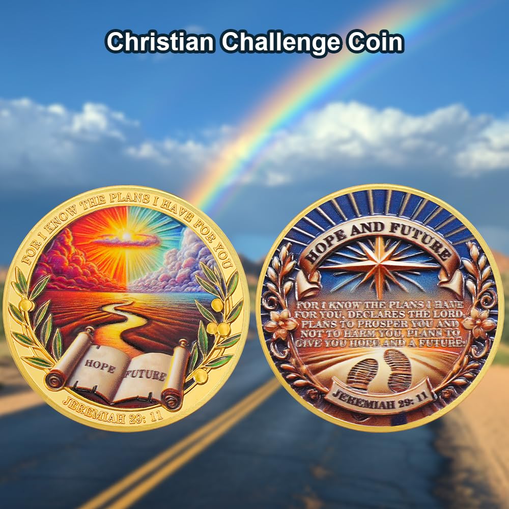 Inspring Jeremiah 29:11 Verse Hope & Future Christian Challenge Coin mysite