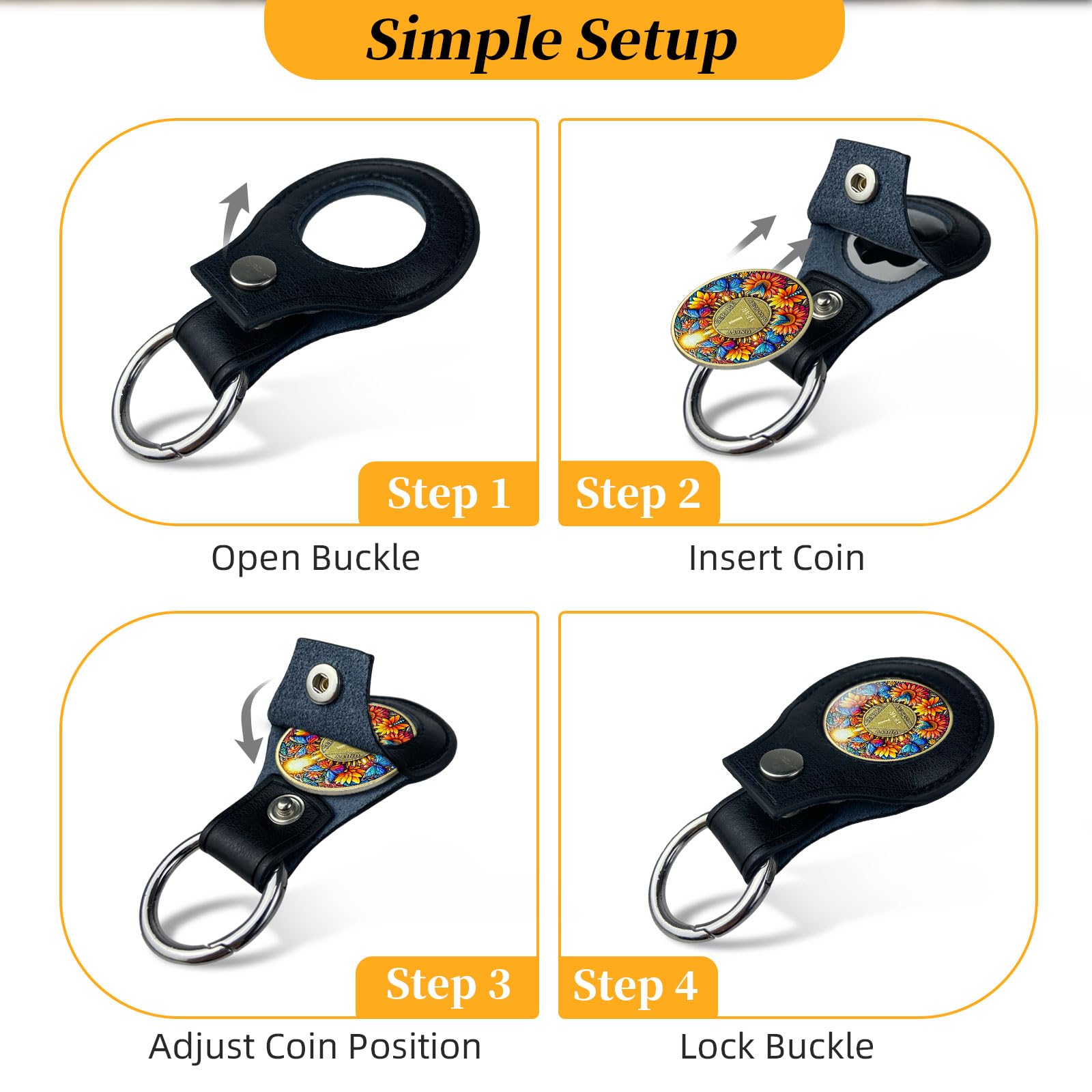 Handmade Premium Leather Coin Holder Keychain mysite