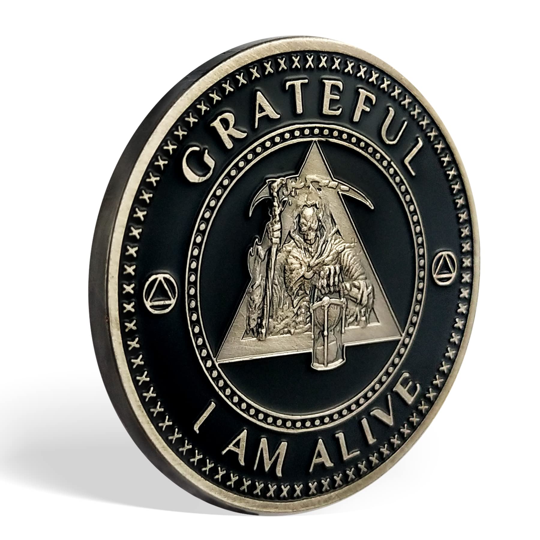 AA Medallion Recovery Grateful I Am Alive Sobriety Coin mysite