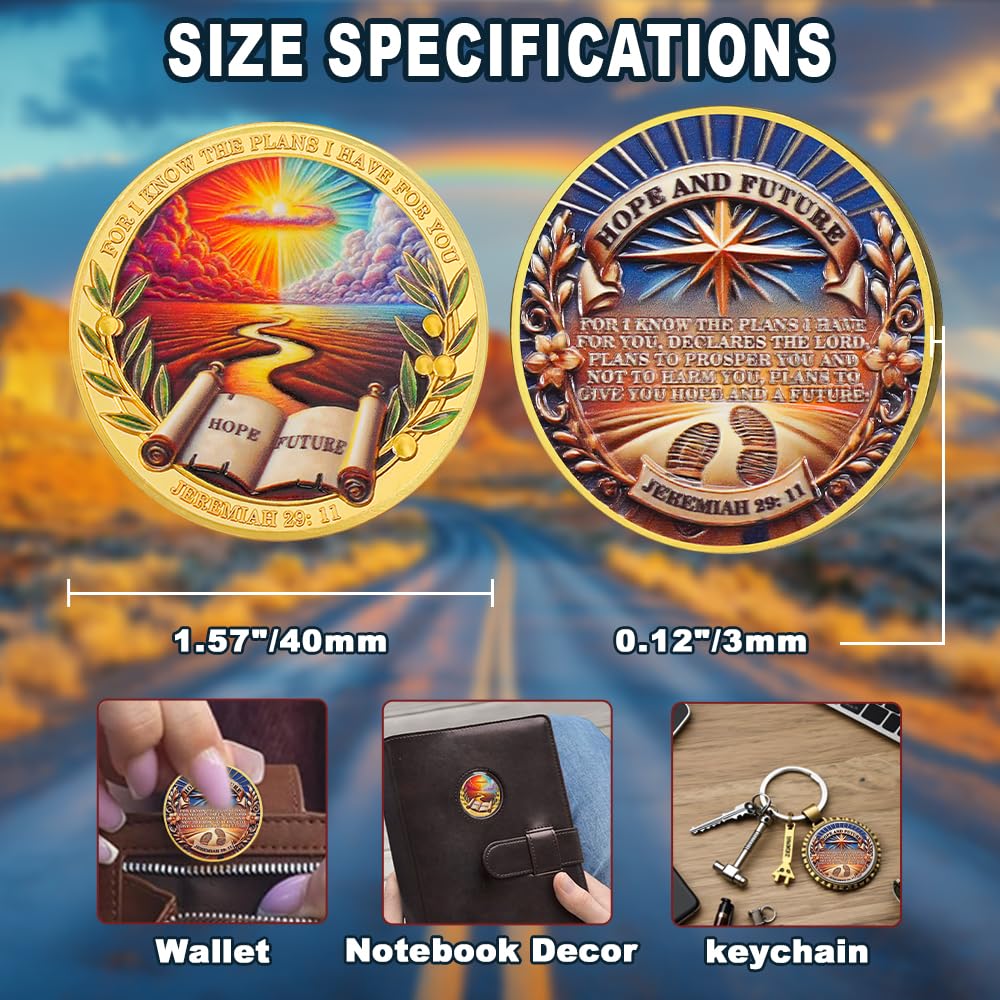 Inspring Jeremiah 29:11 Verse Hope & Future Christian Challenge Coin mysite
