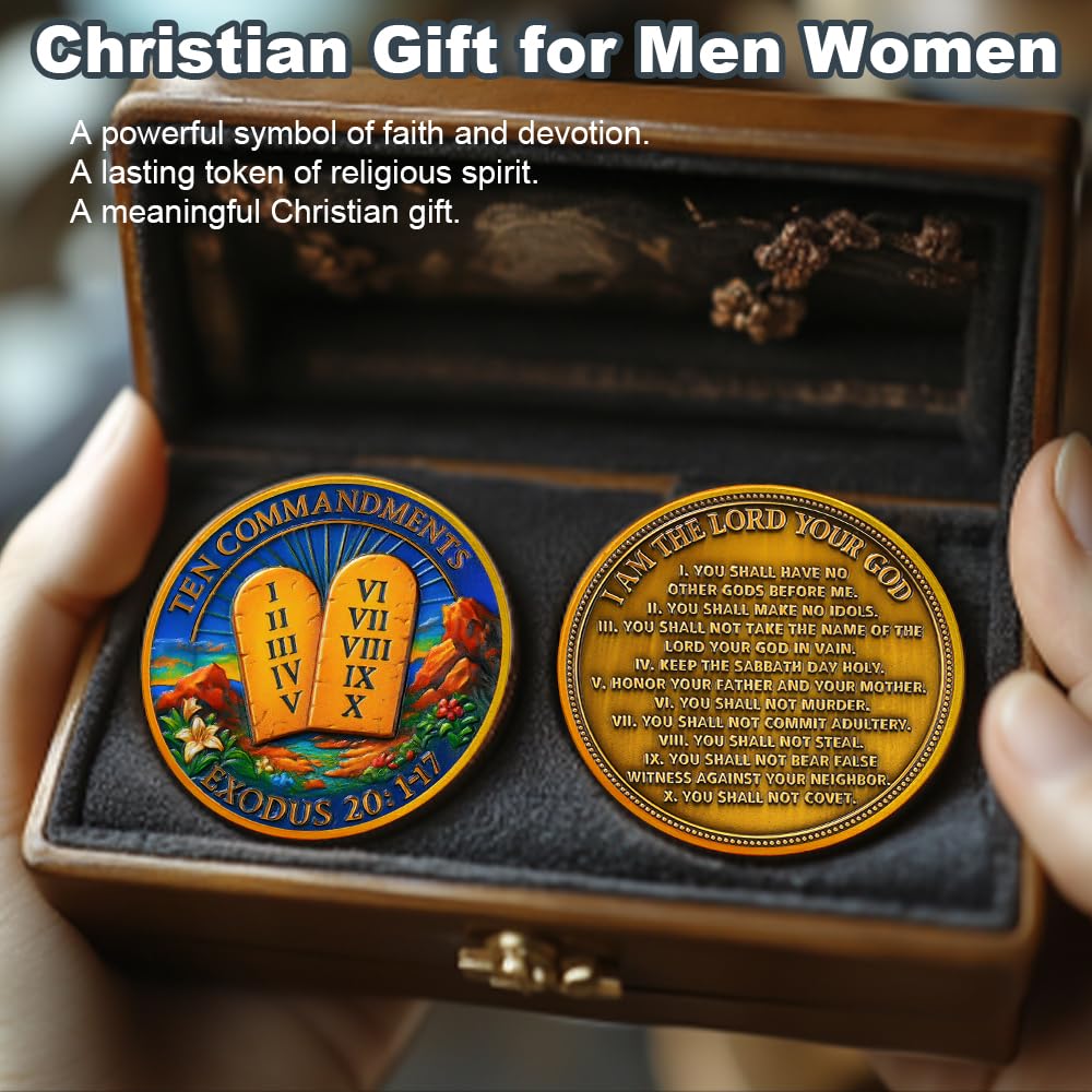 I Am The Lord Your God Ten Commandments Christian Challenge Coin mysite