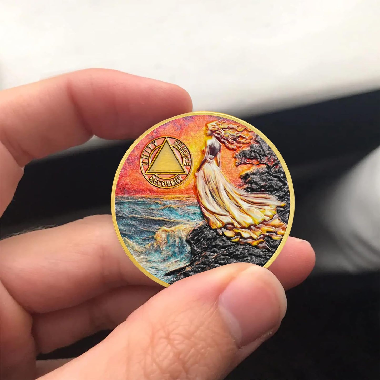 Personalized Powerful Woman Sobriety Coin mysite