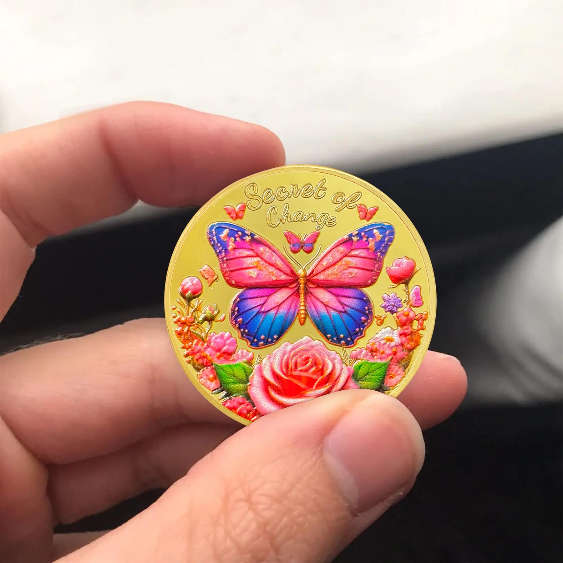 Exquisite Butterfly Secret of Change Sobriety Coin mysite