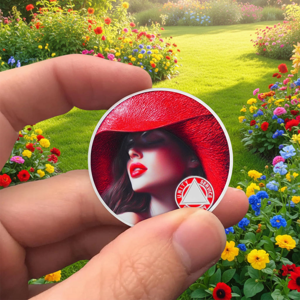 Red Hat Lady of Grace and Dignity Sobriety Coin mysite