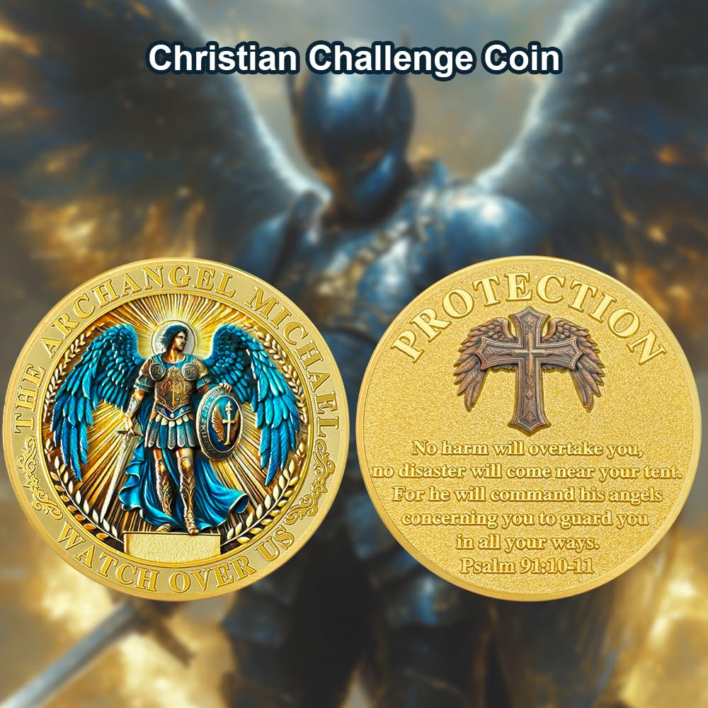 Archangel Michael Christian Challenge Coin mysite