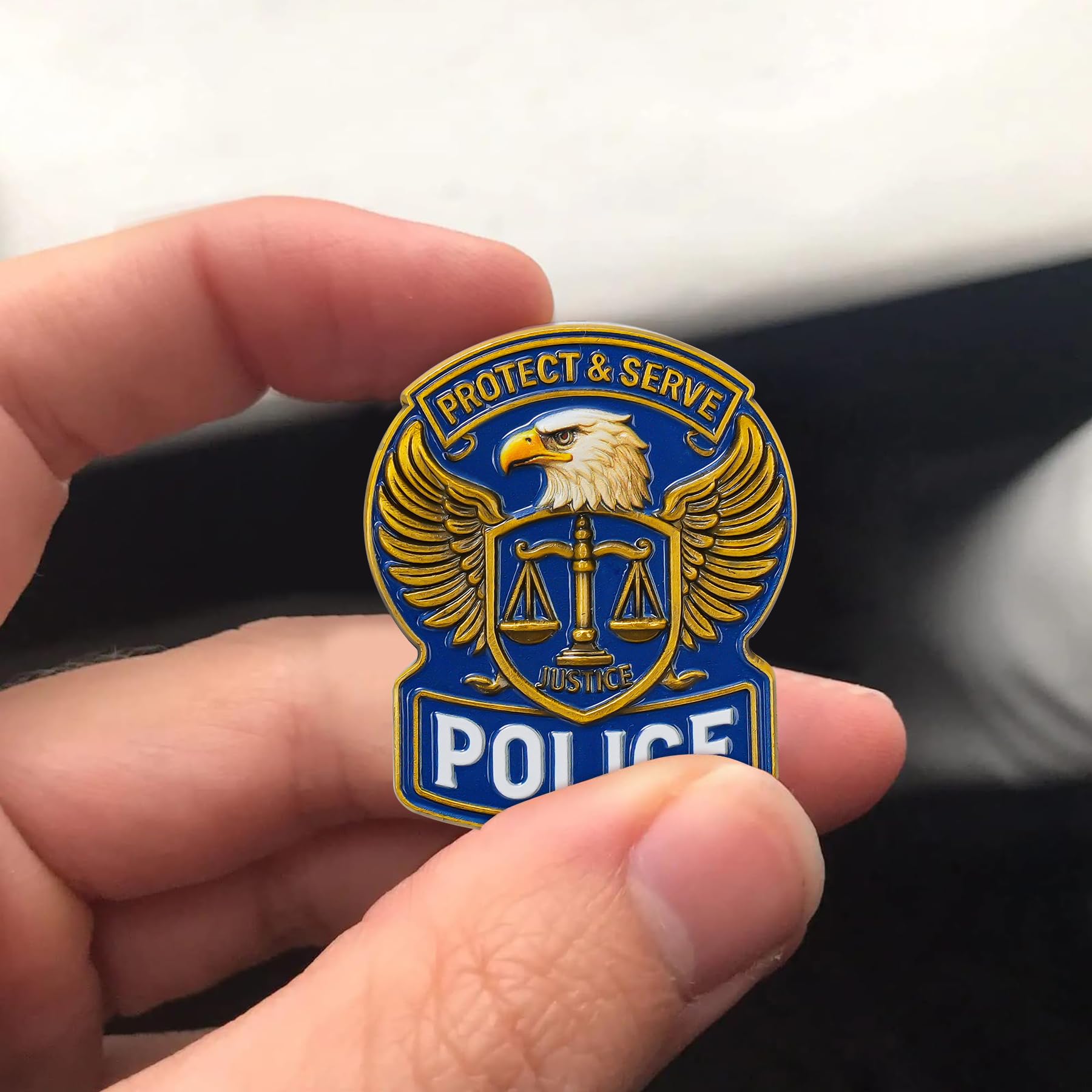 US Police Challenge Coin Scales of Justice-Isaiah 1:17 Bible Verse mysite