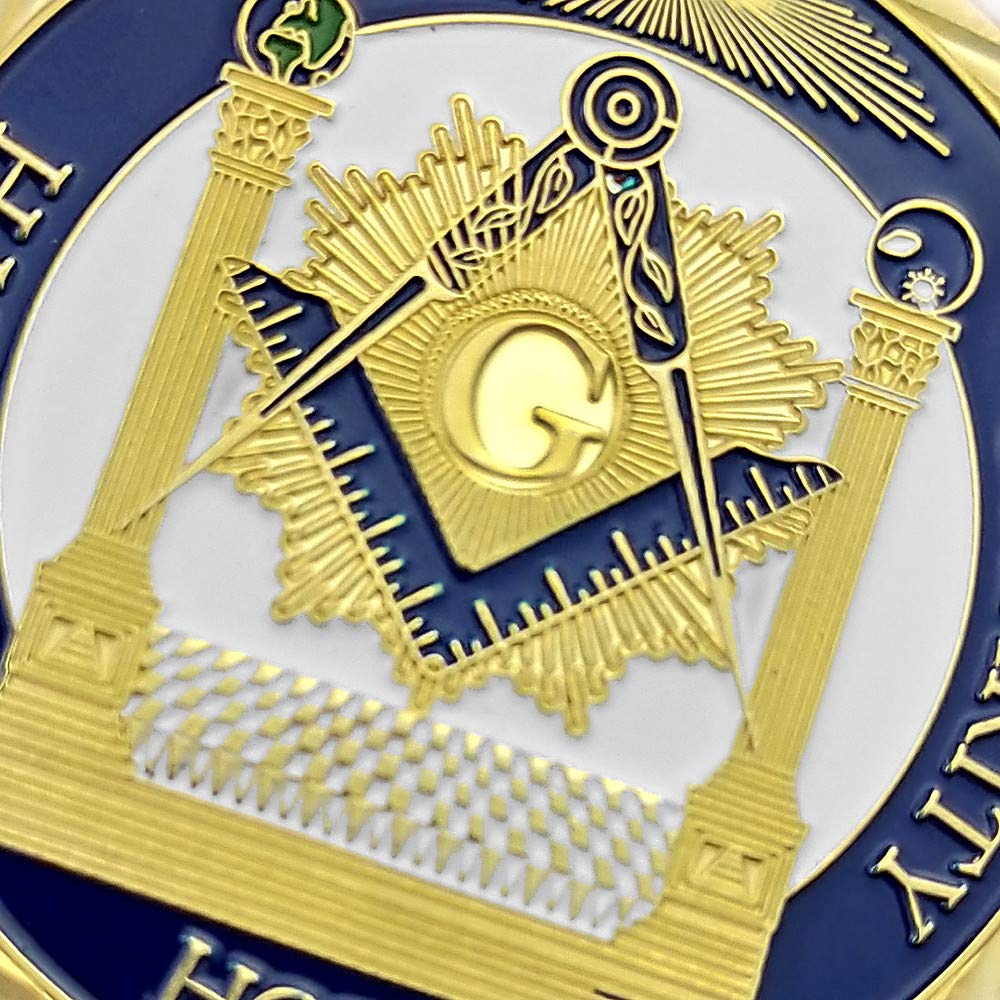Master Mason Masonic Gift-Faith Hope Charity Gold Plated Proud Freemason Challenge Coin mysite
