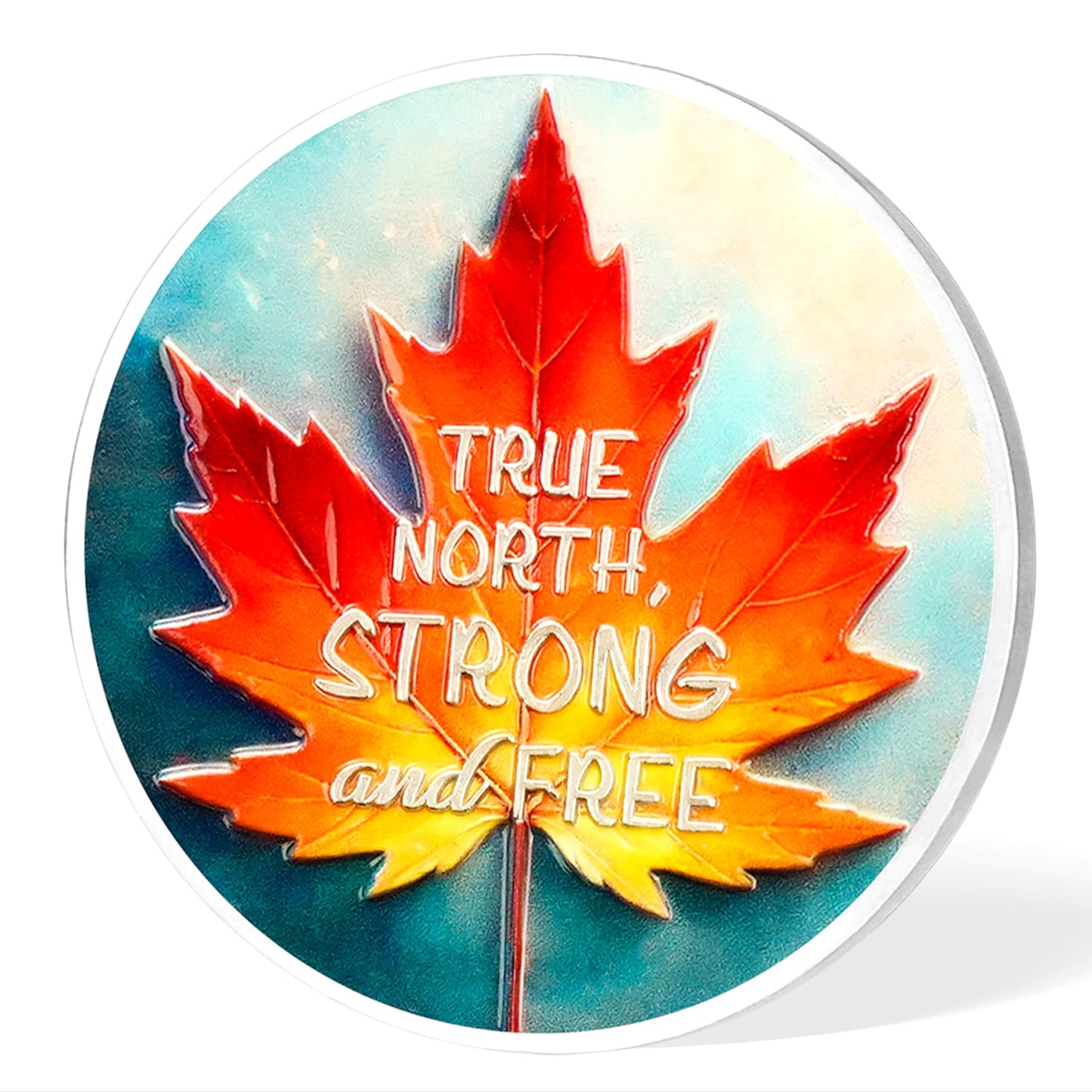 Honoring Canadian Independence Maple Leaf Canada Military Challenge Coin mysite