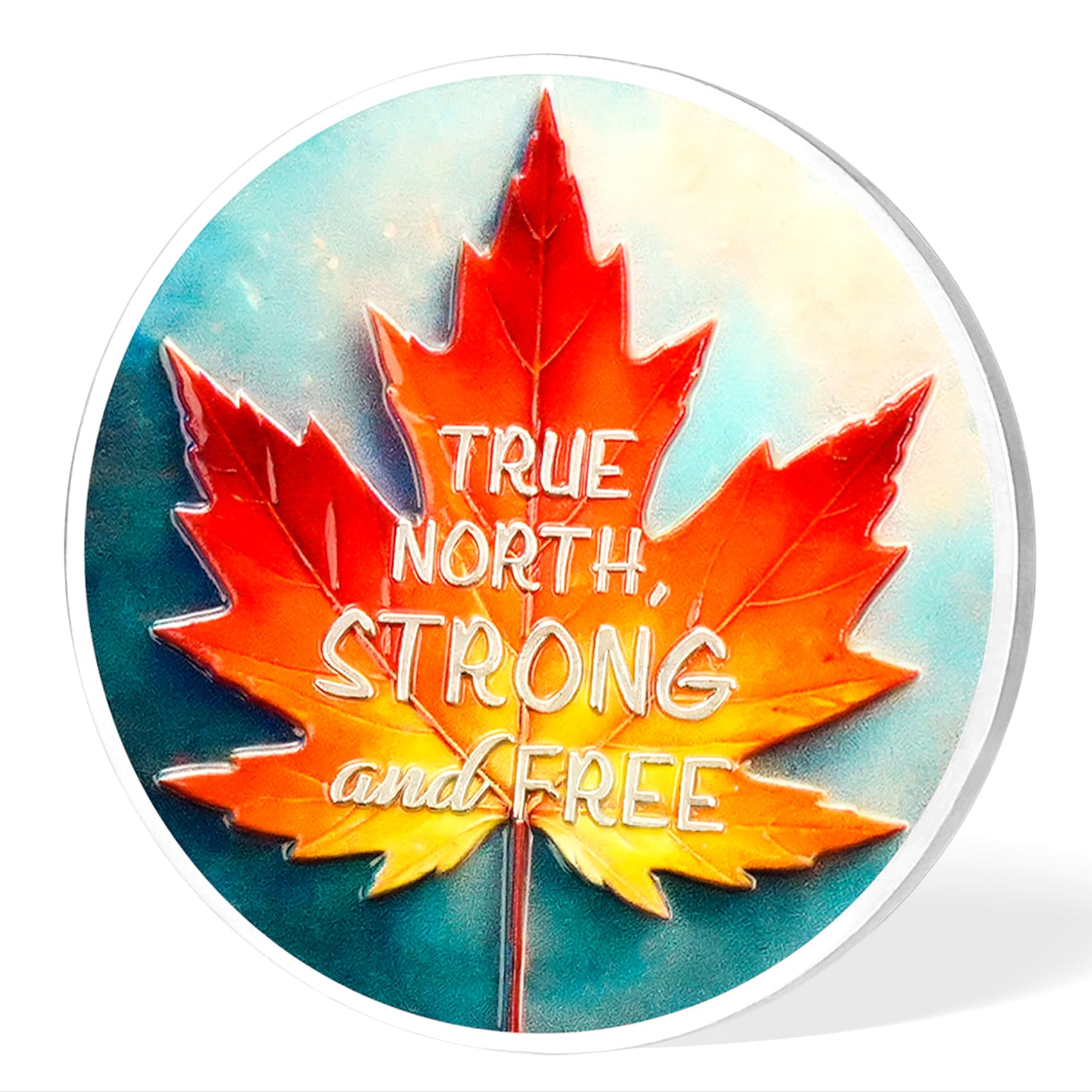 Honoring Canadian Independence Maple Leaf Canada Military Challenge Coin mysite