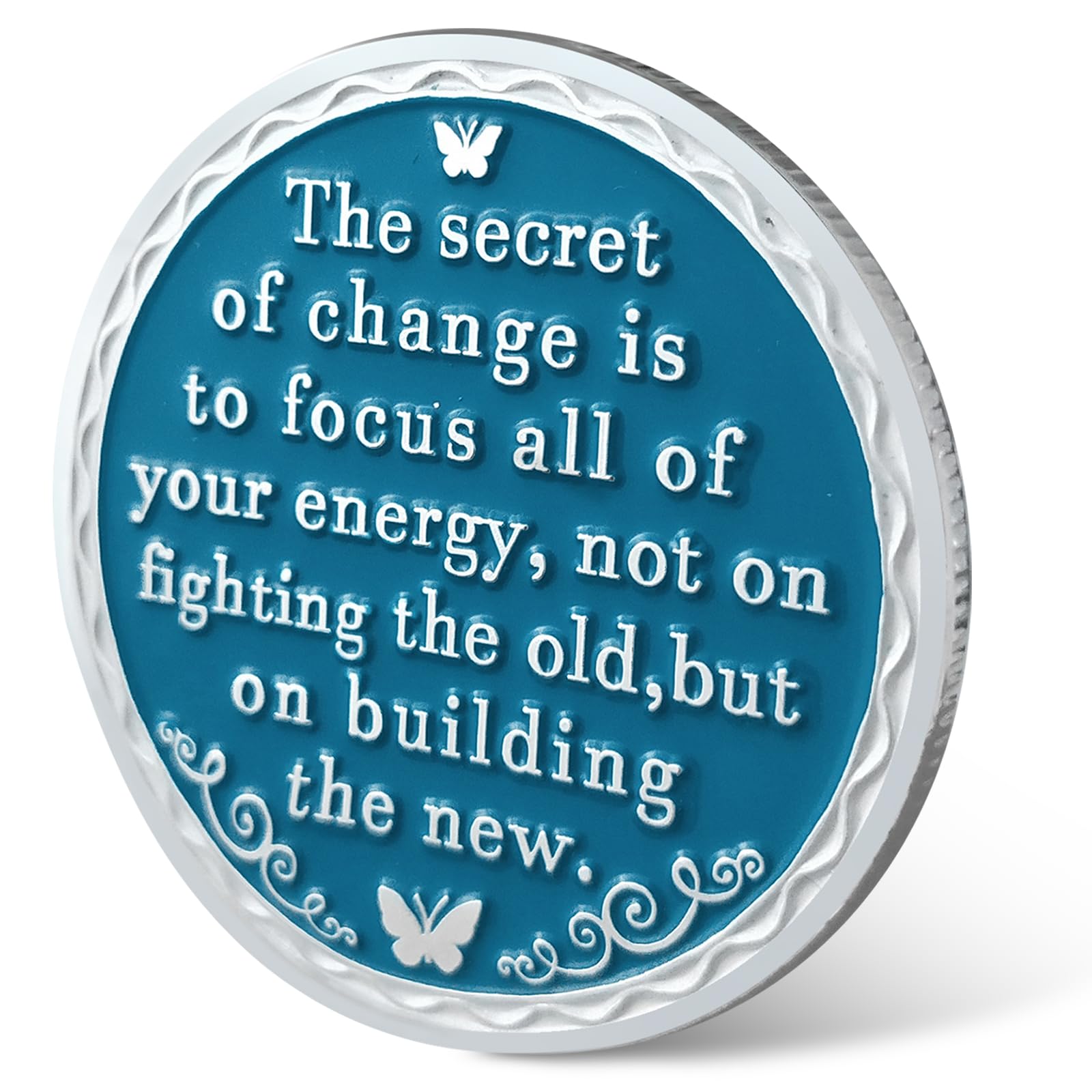 Change is The Essence of Life Butterfly Sobriety Coin mysite