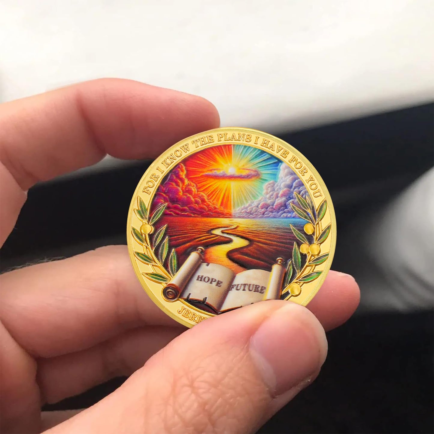 Inspring Jeremiah 29:11 Verse Hope & Future Christian Challenge Coin mysite