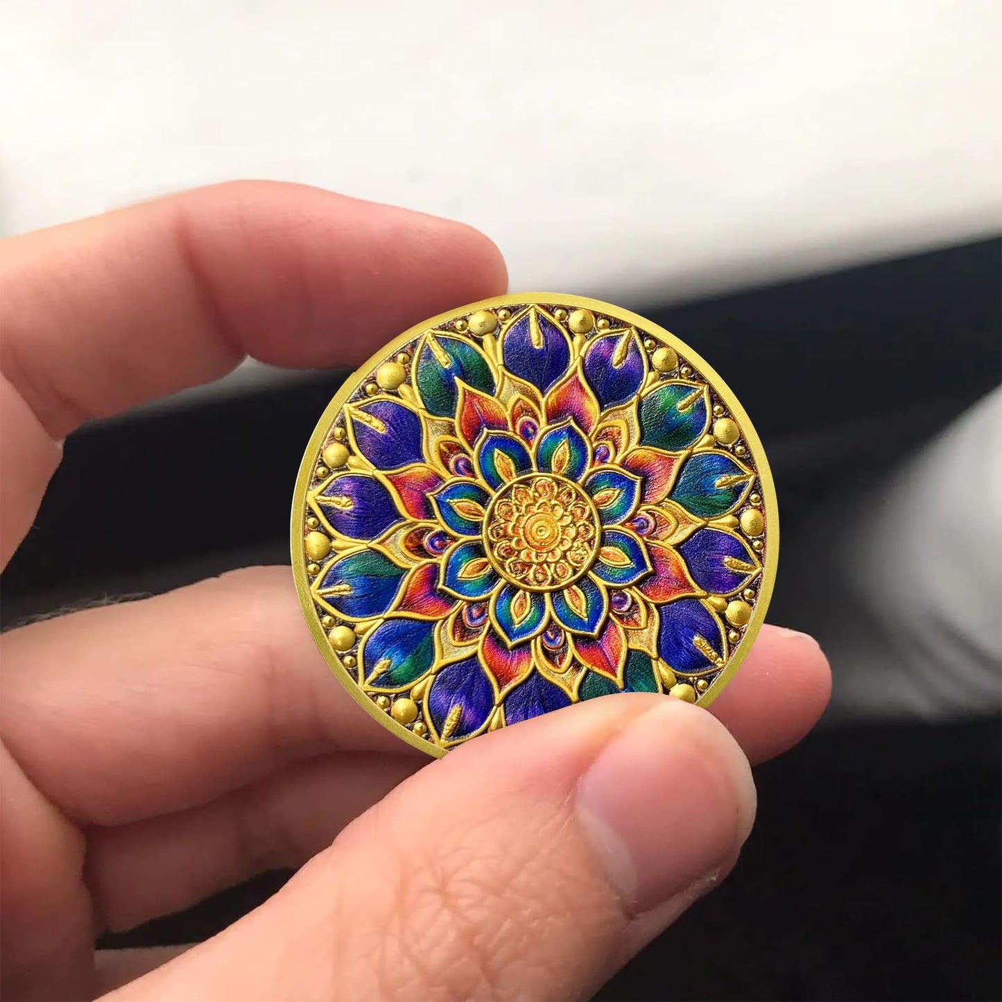 Mandala Flower Recovery Sobriety Coin mysite