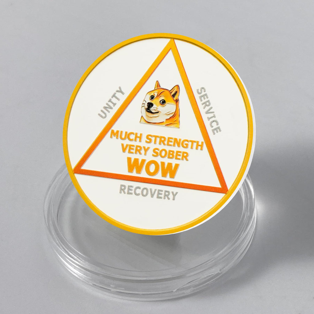 Funny Dog Meme & Triangle Symbol Doge Sobriety Coin mysite