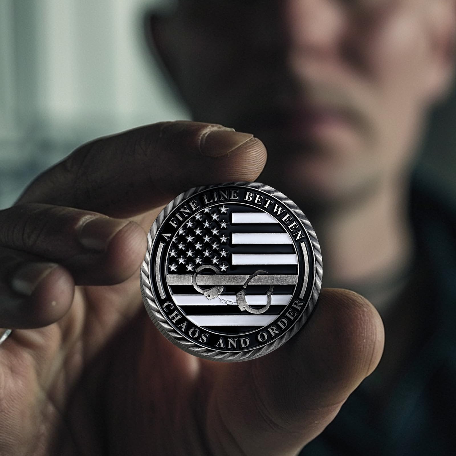 Correctional Officer Gray Prison Police Delicate Thin Gray Line Challenge Coin mysite