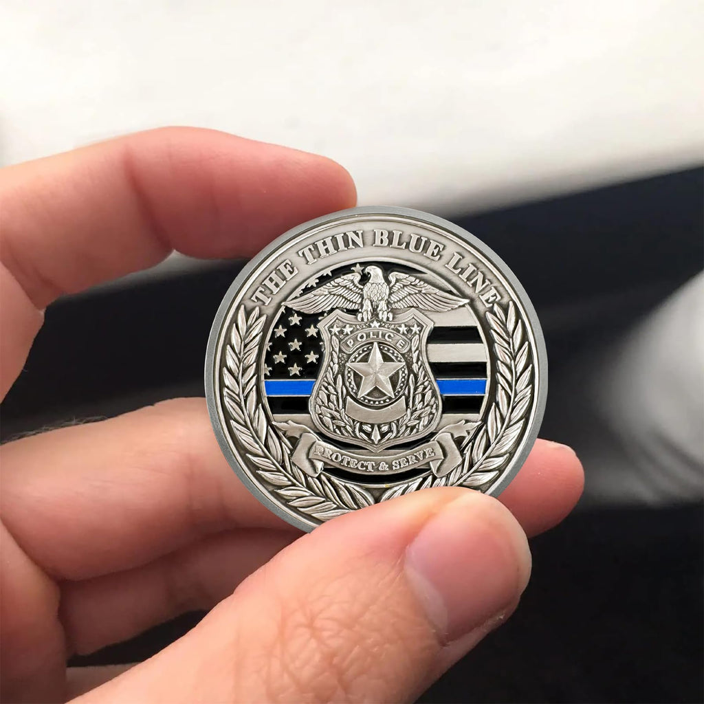AtSKnSK Saint Michael Police Prayer Coin Patron Saint of Police Officers Police Law Enforcement Challenge Coin (Police Couple, 1) mysite