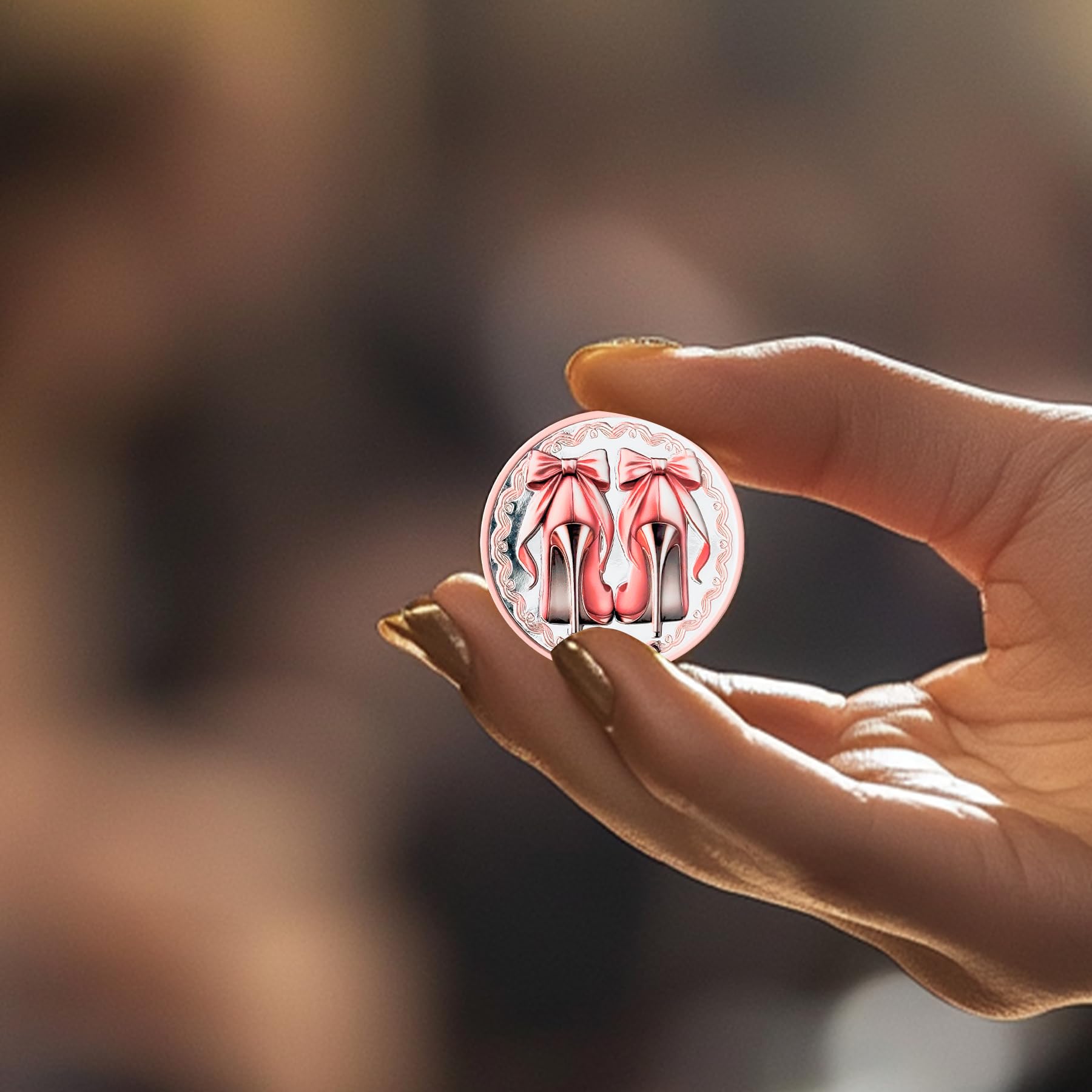 Bow Tie & High Heels Affirmation Sobriety Coin mysite