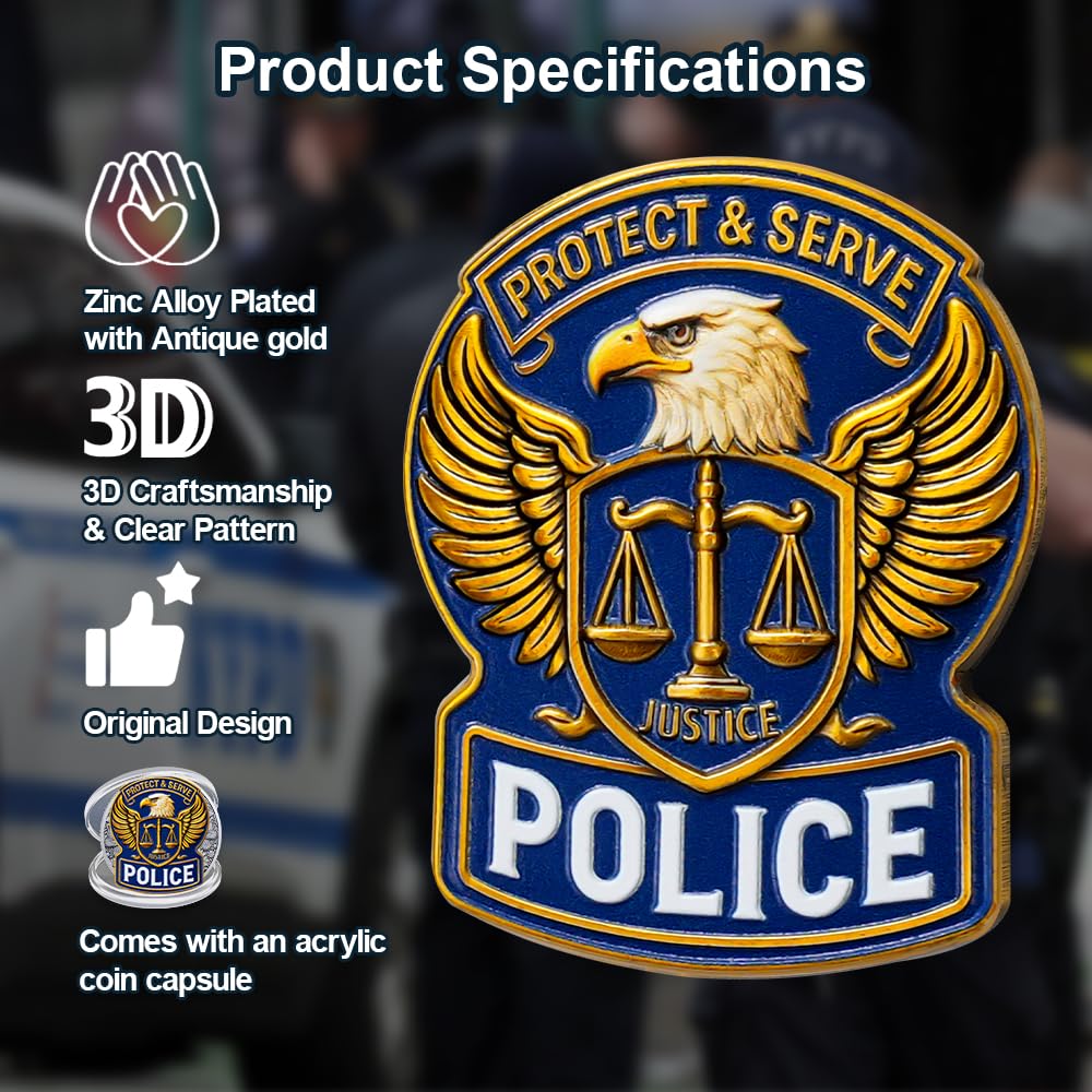 US Police Challenge Coin Scales of Justice-Isaiah 1:17 Bible Verse mysite