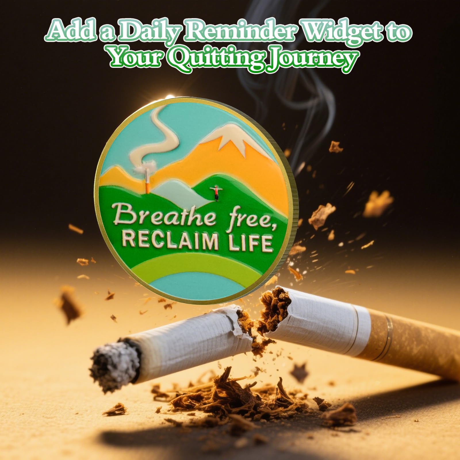 Quit Smoking Recovery  Breathe Free Sobriety Coin mysite