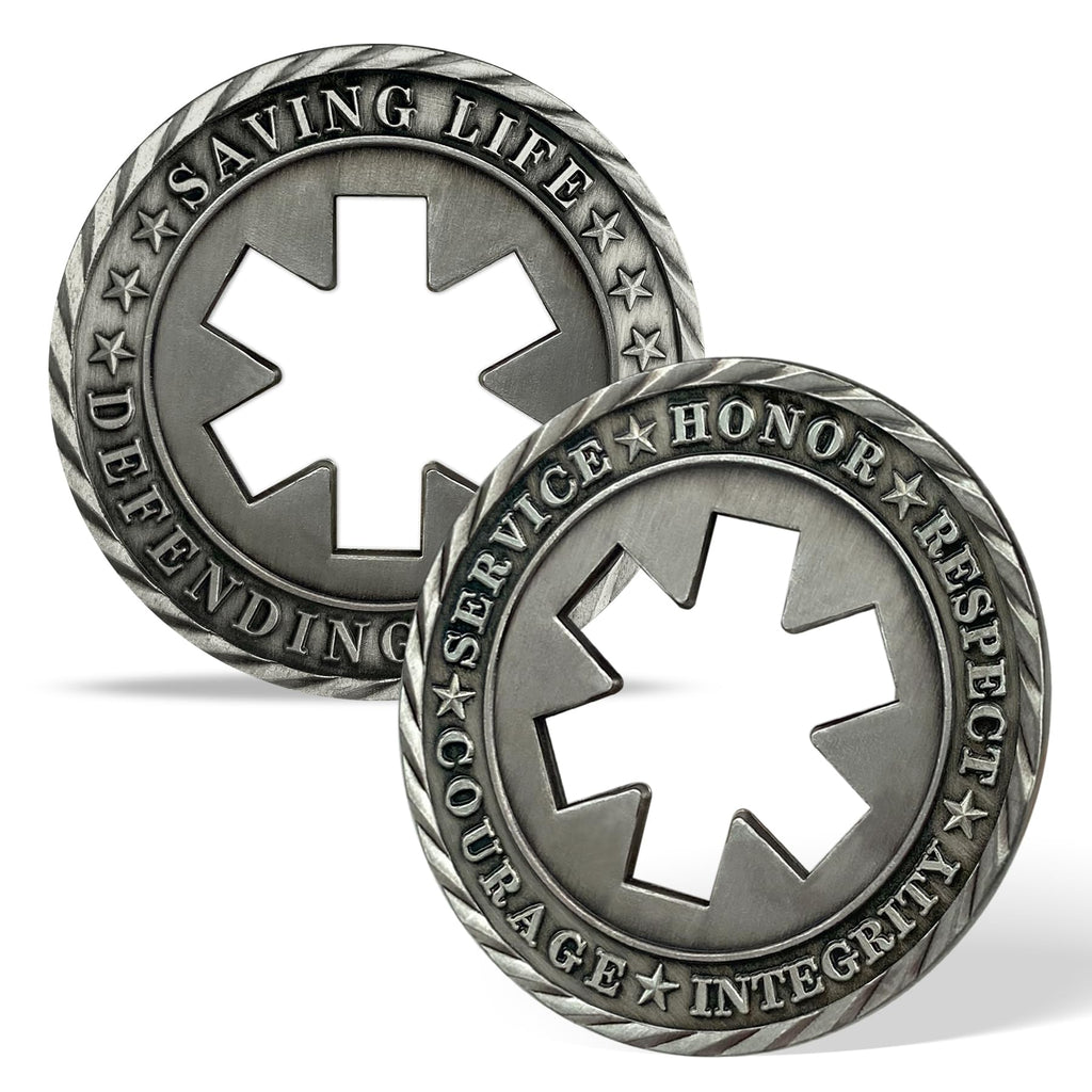 Emergency Medical Services Logo EMS Challenge Coin EMS mysite