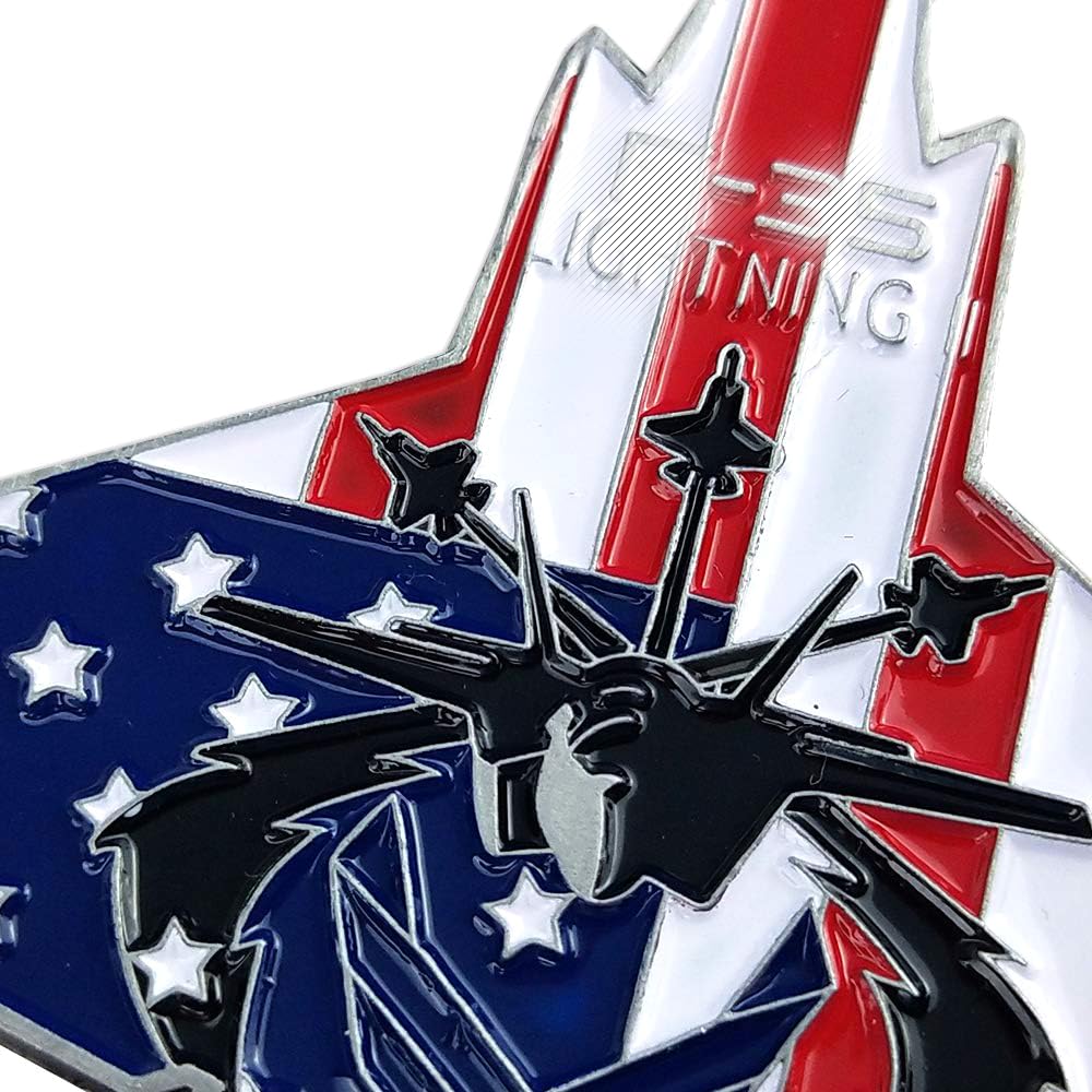 US Air Force Challenge Coin Colorized F-35 Lightning II Fighter Jet Military Coin for Airman ASmileIndeep
