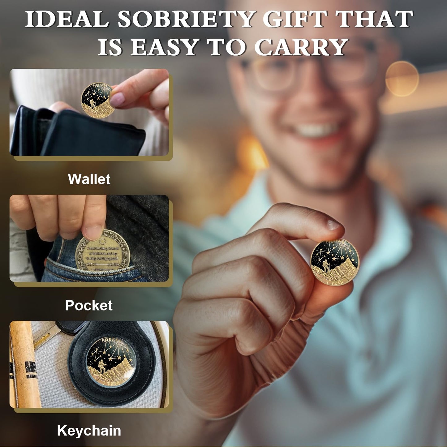 Under The Stars Pathfinder Explore Hope 1-10 Year Sobriety Coin mysite