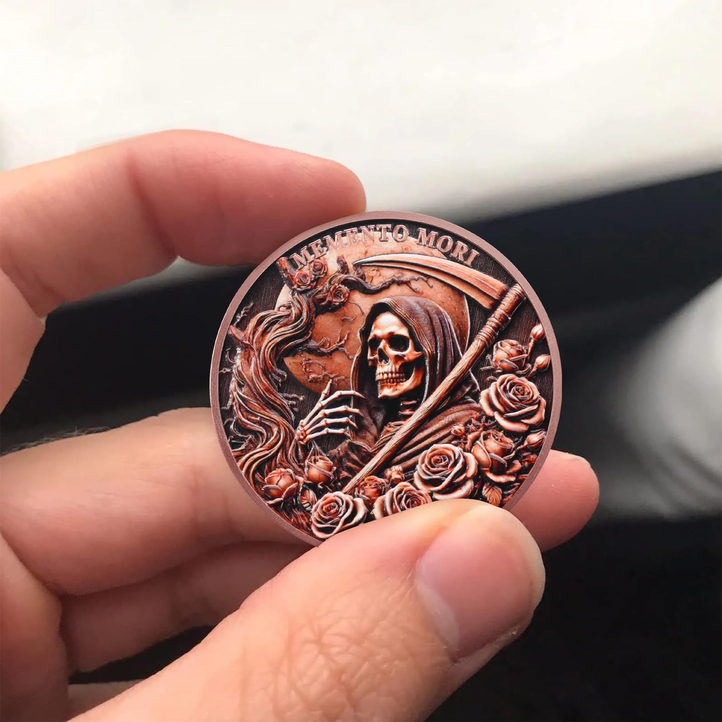 Stoic Reminder Memento Mori Coin Skull Challenge Coins mysite