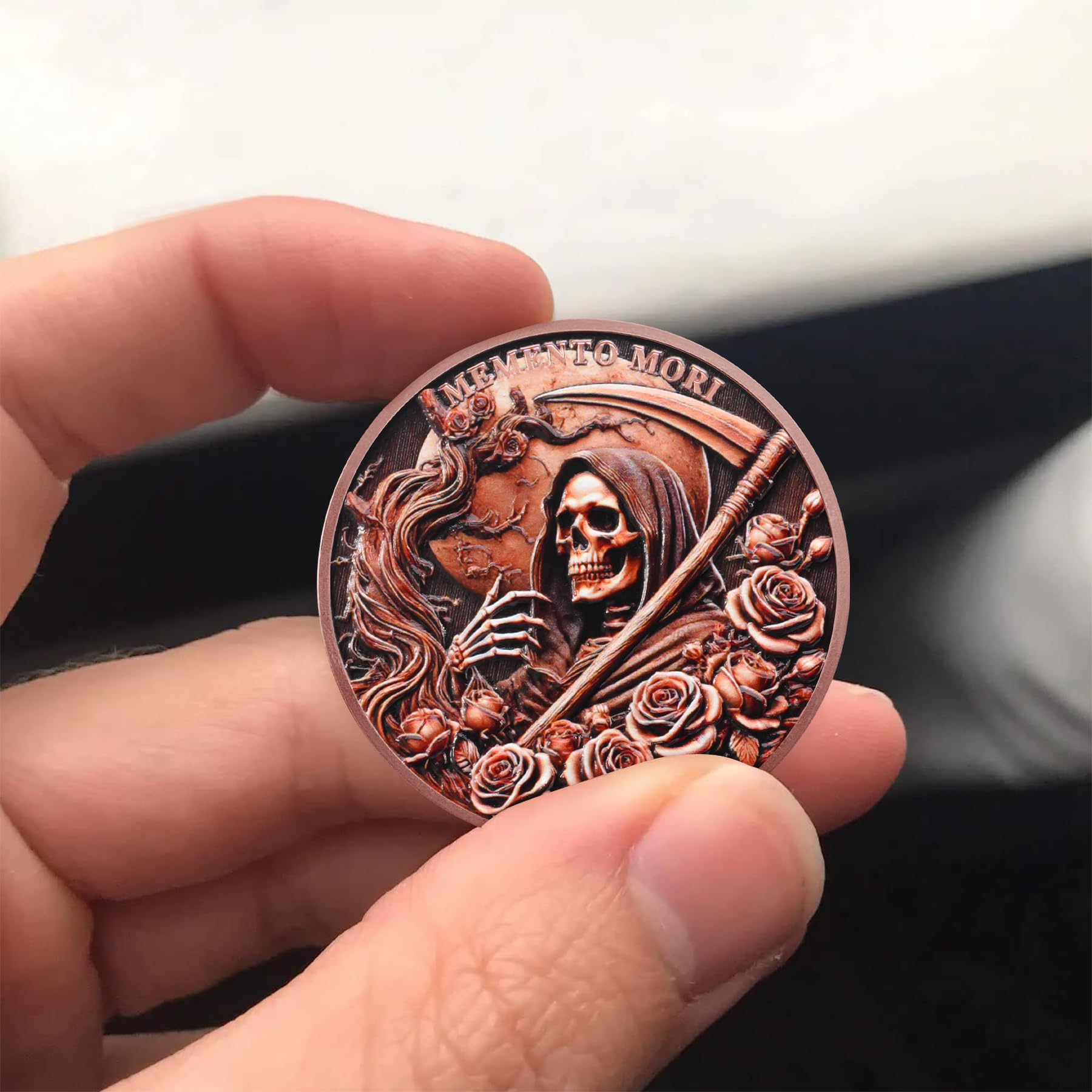 Stoic Reminder Memento Mori Coin Skull Challenge Coins mysite