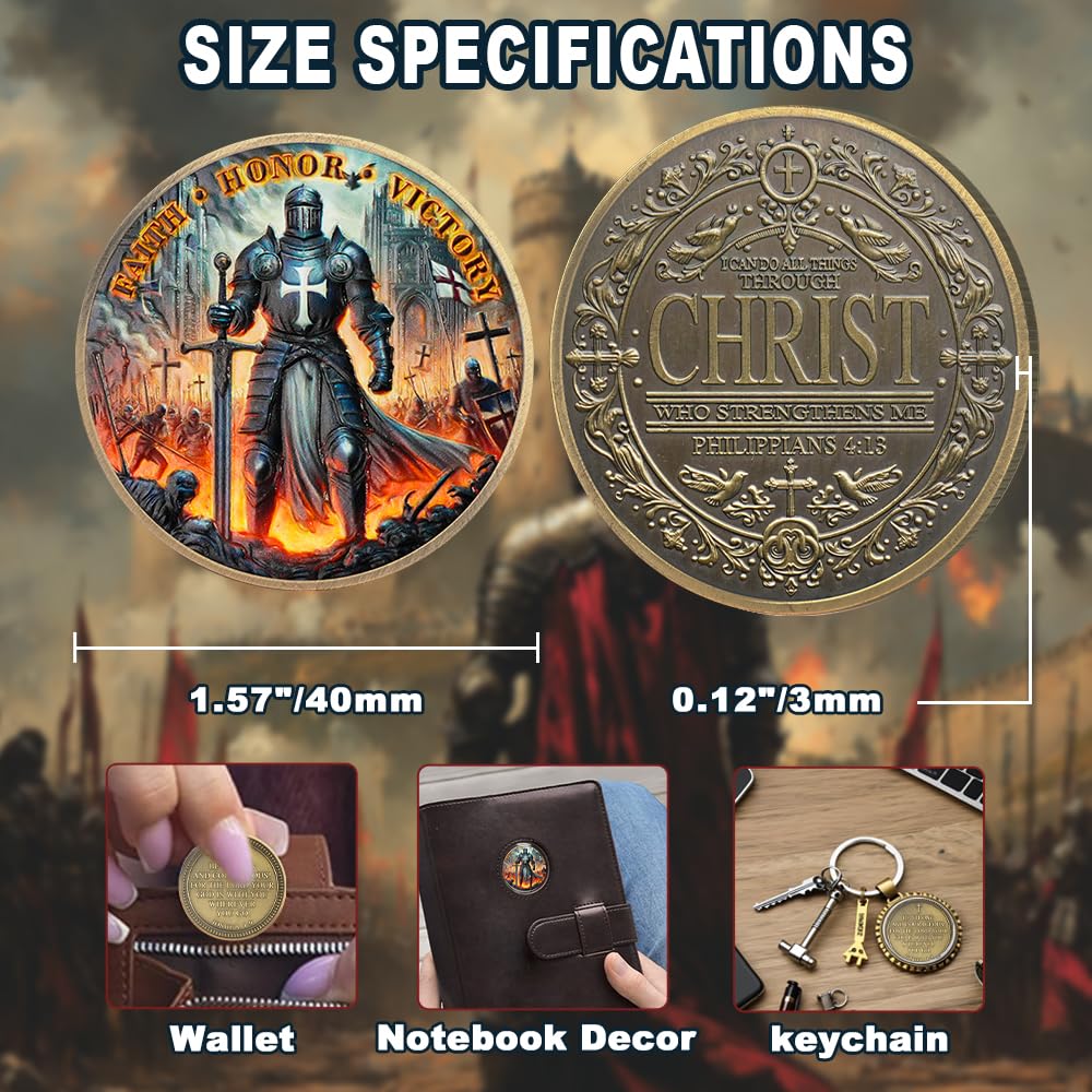 Faith, Honor, Victory Knights Templar Challenge Coin mysite