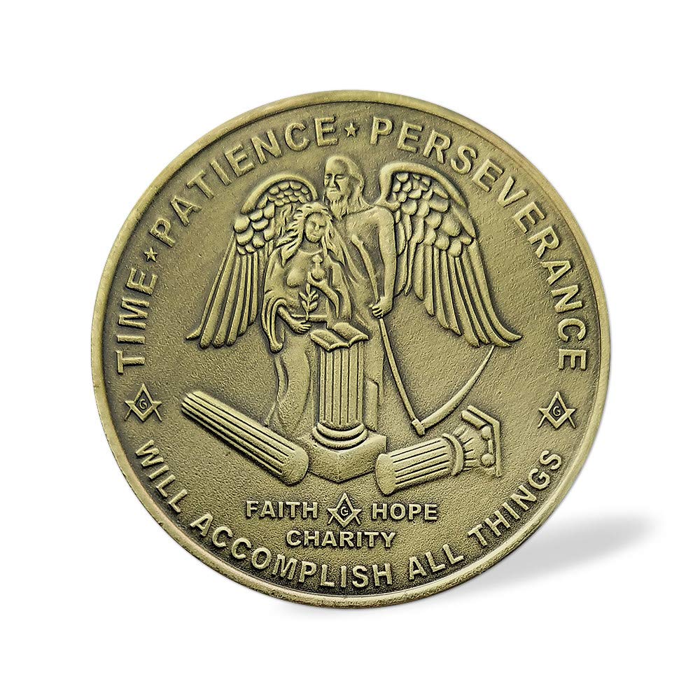 Masonic Square & Compass Freemasonry Angel Master Mason Blue Lodge Challenge Coin mysite