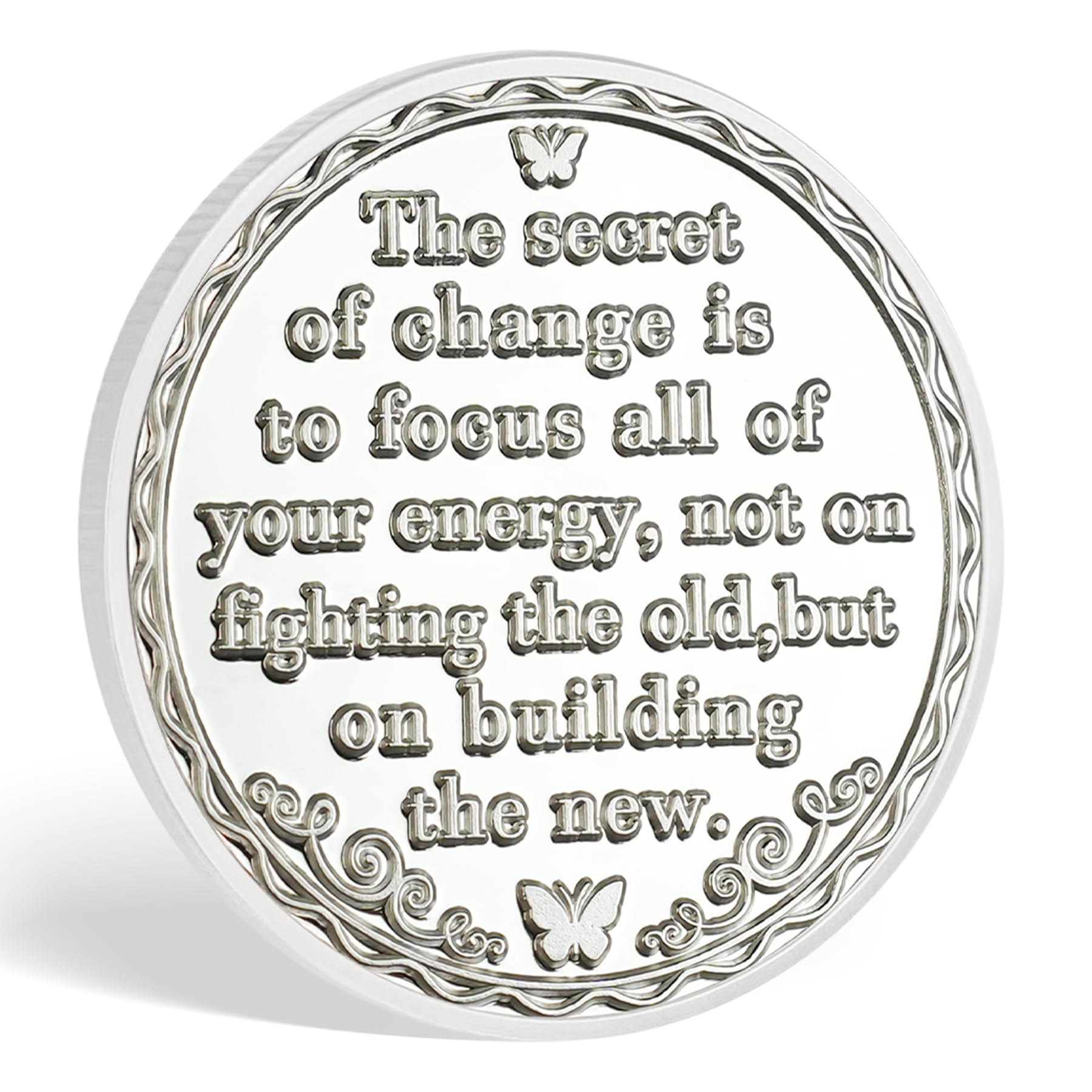 Personalized Cocoon to Butterfly Embrace Growth Sobriety Coin mysite