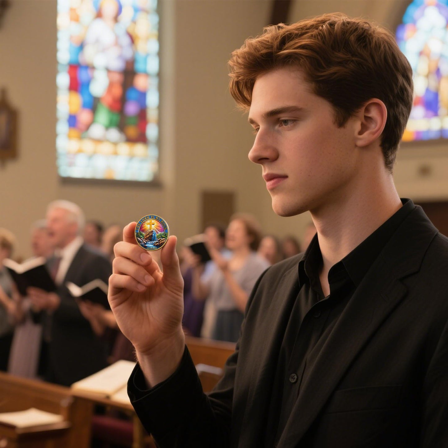 The Lord is My Rock Christian Challenge Coin mysite