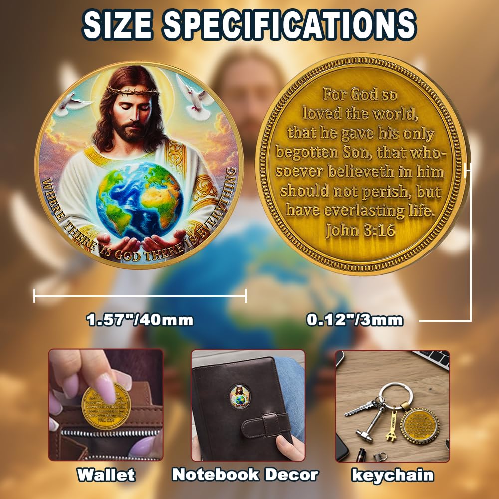God Loved The World John 3:16 Verse Christian Challenge Coin mysite