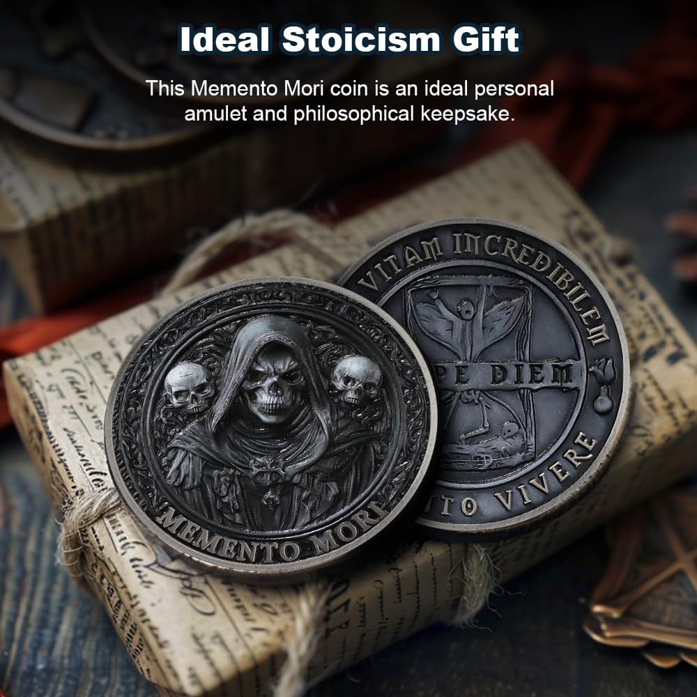 Carpe Diem Motivational Stoicism Memento Mori Challenge Coin mysite