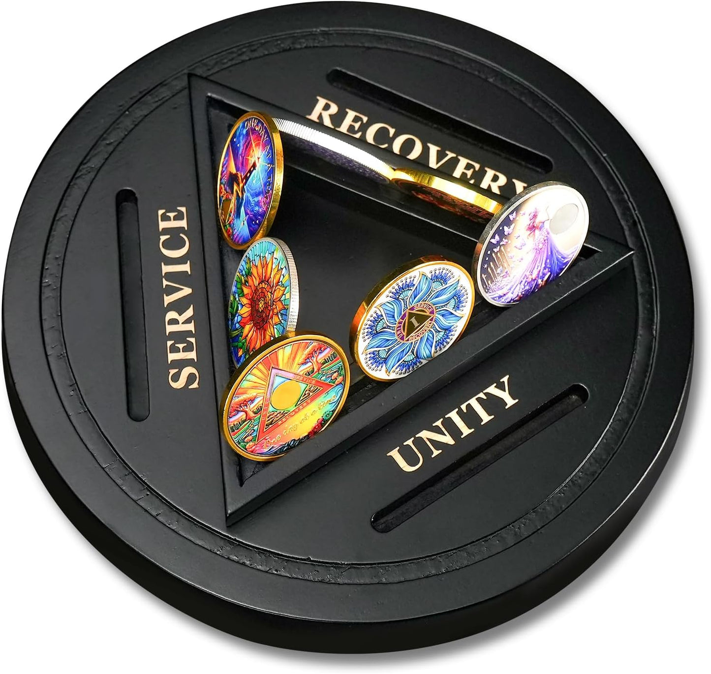 Solid Wood AA Coin Holder Display Holds 13 Coins mysite