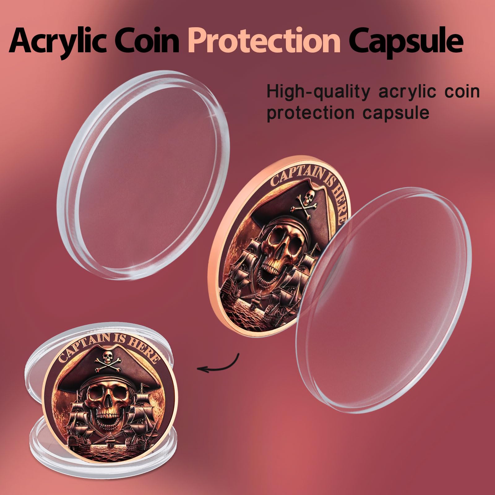 Pirate Coin Let's Pillage Till Dawn Skull Challenge Coins mysite