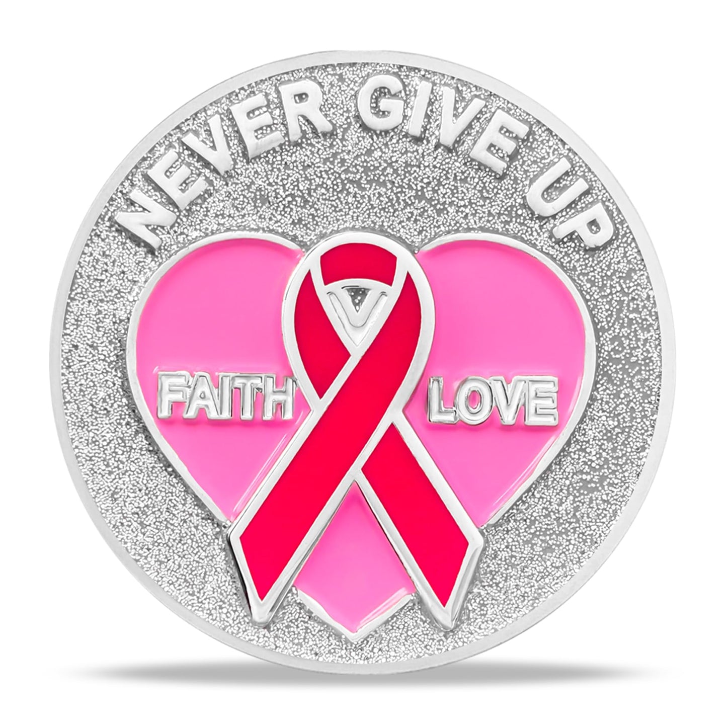 Pink Ribbon Breast Cancer Coin for Cancer Care Awareness Accessories mysite