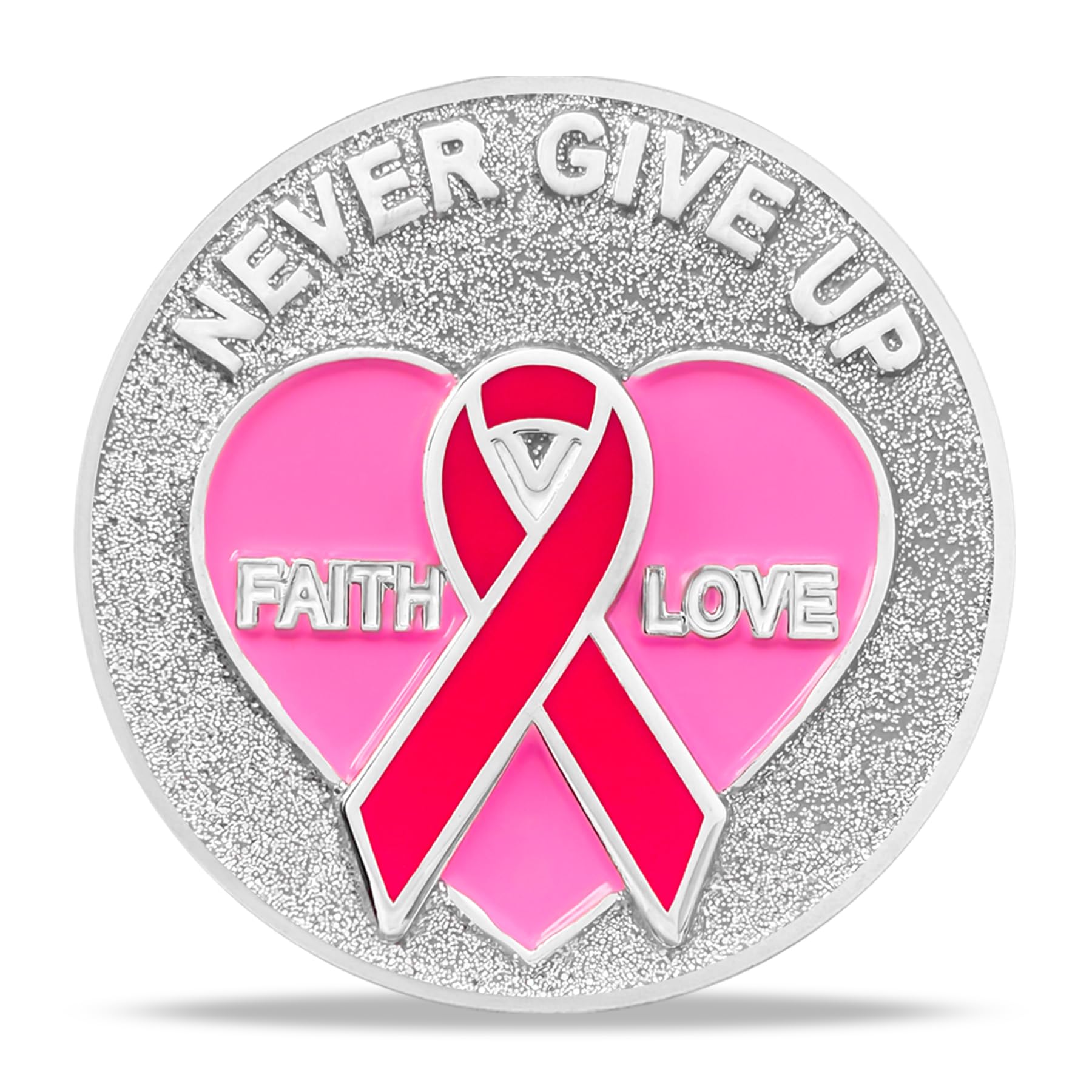 Pink Ribbon Breast Cancer Coin for Cancer Care Awareness Accessories mysite