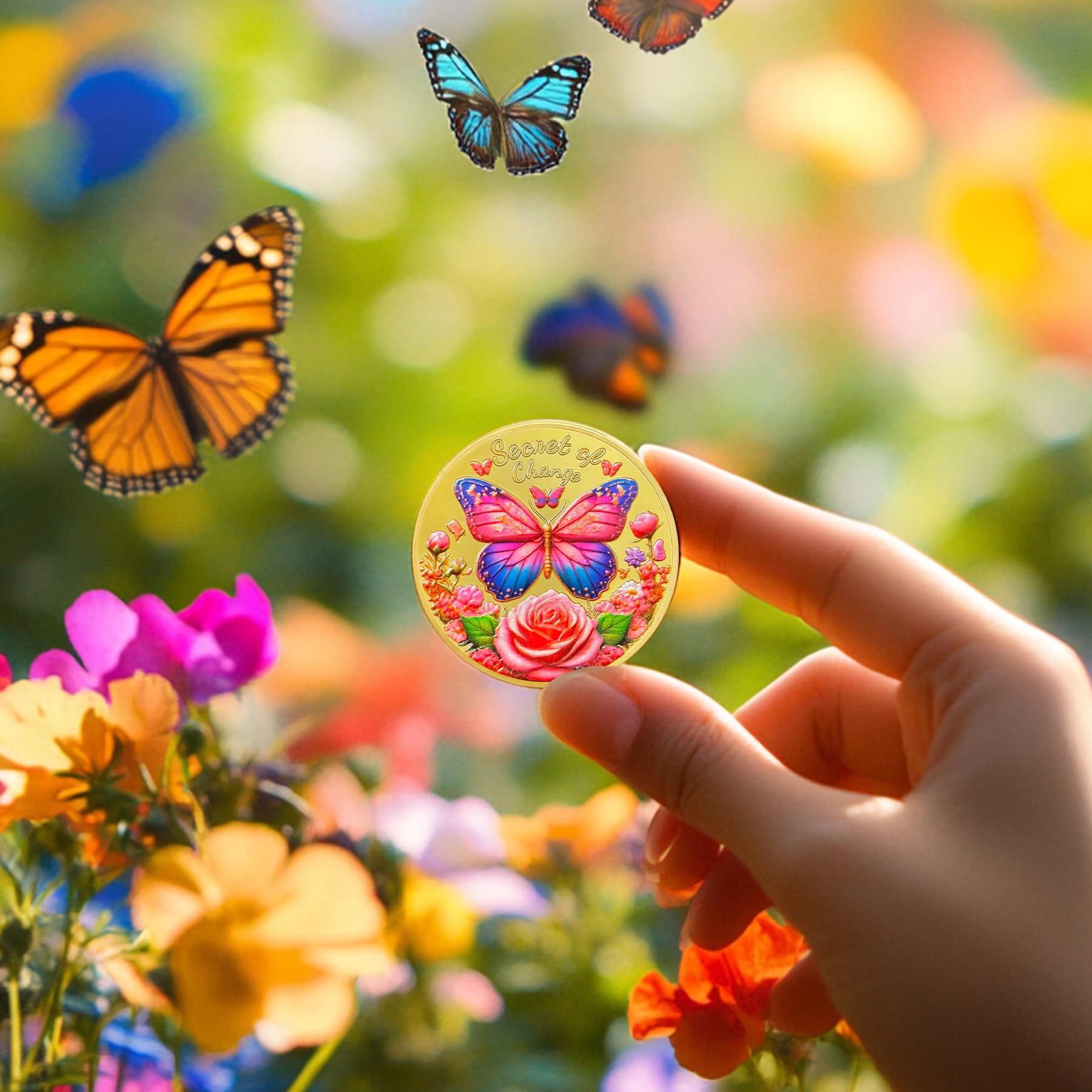 Butterfly Recovery Affirmation Sobriety Coin mysite
