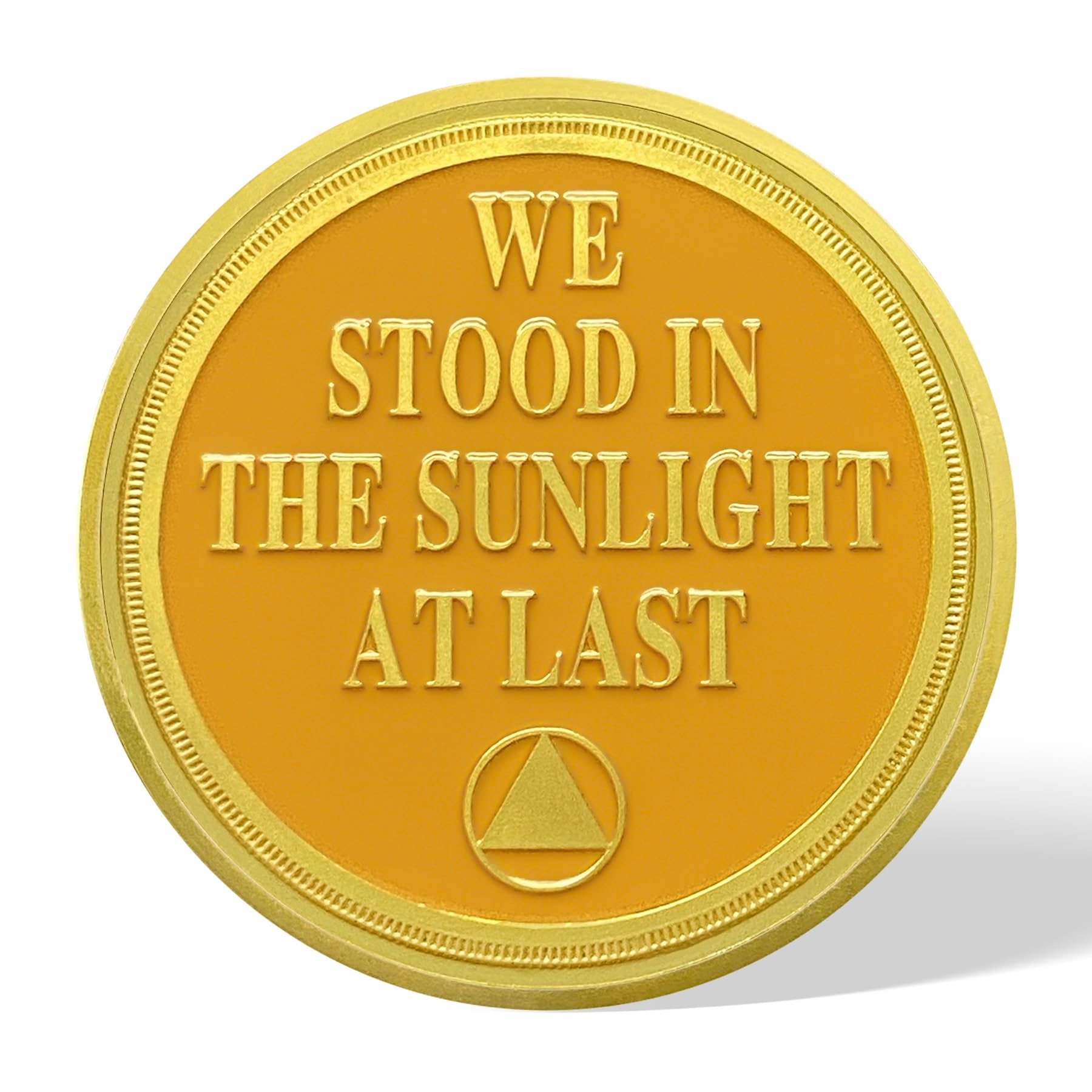 Colourful Sea Gold Sunrise Sobriety Coin mysite